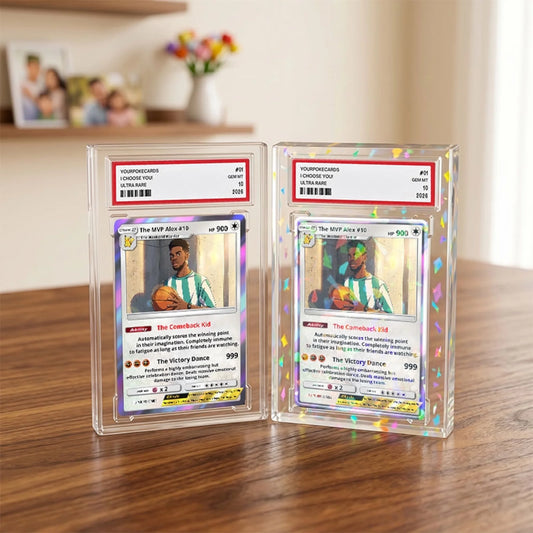 Custom Sports Poke Cards - Personalized Athlete Trading Card - Anime Portrait Gift For Him - YPC-332
