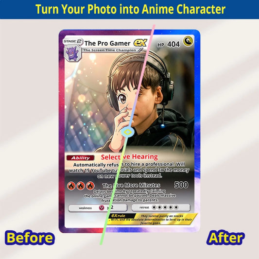 Custom Pokemon Cards Gamer Teen Gift, Personalized Pokemon Card Custom Animated Style, Customizable Pokemon Cards - YPC-44 (5)