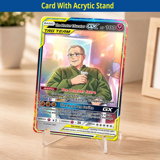 Custom Pokemon Cards Teacher Appreciation Gift, Personalized Pokemon Card Custom Animated Style, Customizable Pokemon Cards - YPC-48 (3)