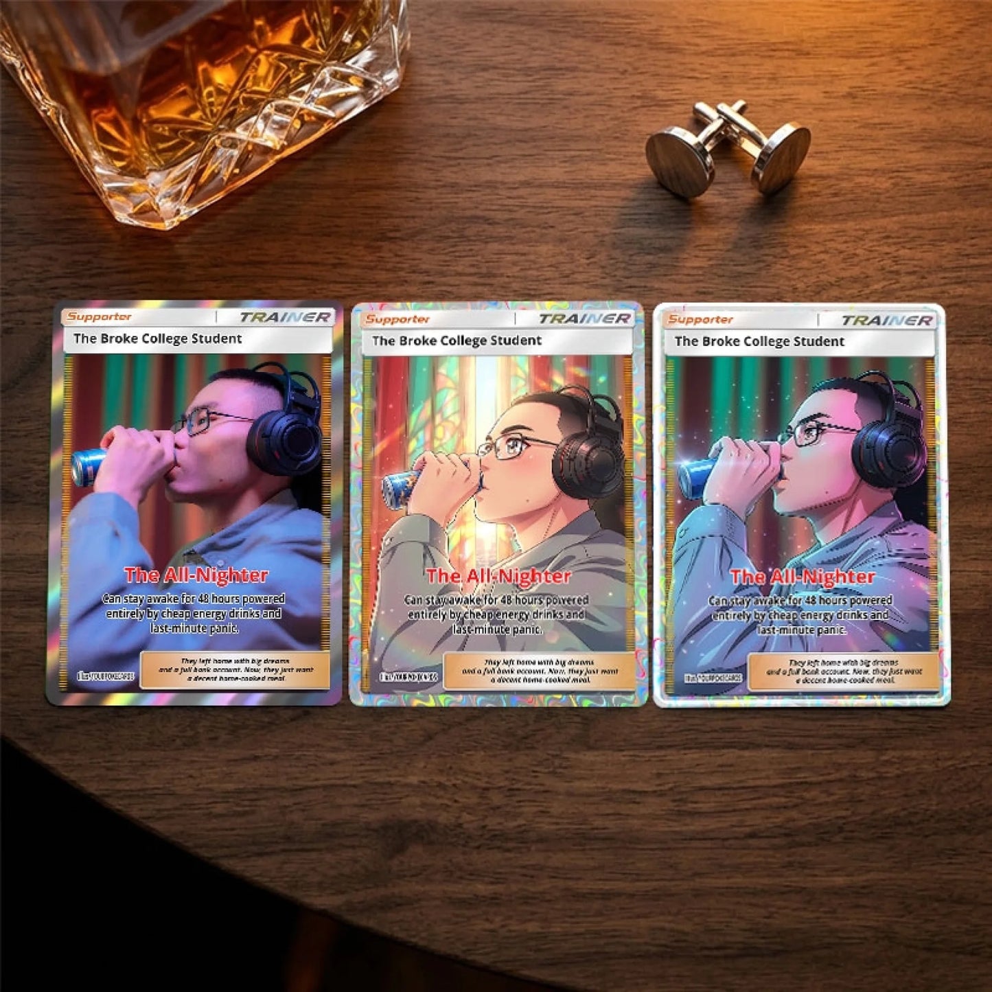 Custom Pokemon Cards College Student Gift, Personalized Pokemon Card Custom Animated Style, Customizable Pokemon Cards - YPC-49 (3)