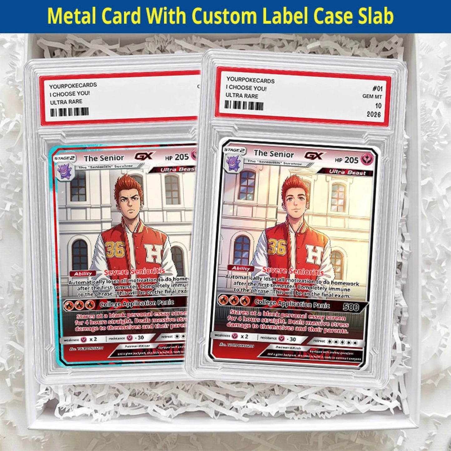 Custom Pokemon Cards High School Senior Gift, Personalized Pokemon Card Custom Animated Style, Customizable Pokemon Cards - YPC-50 (6)