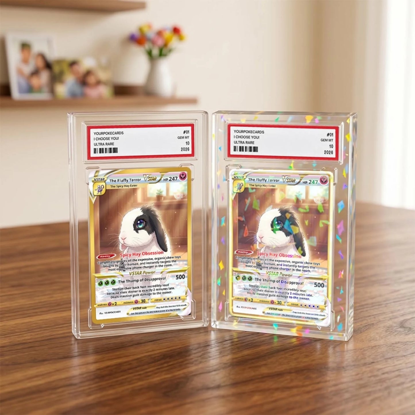 Custom Pokemon Cards Funny Bunny Gift, Personalized Pokemon Card Custom Animated Style, Customizable Pokemon Cards - YPC-53 (3)