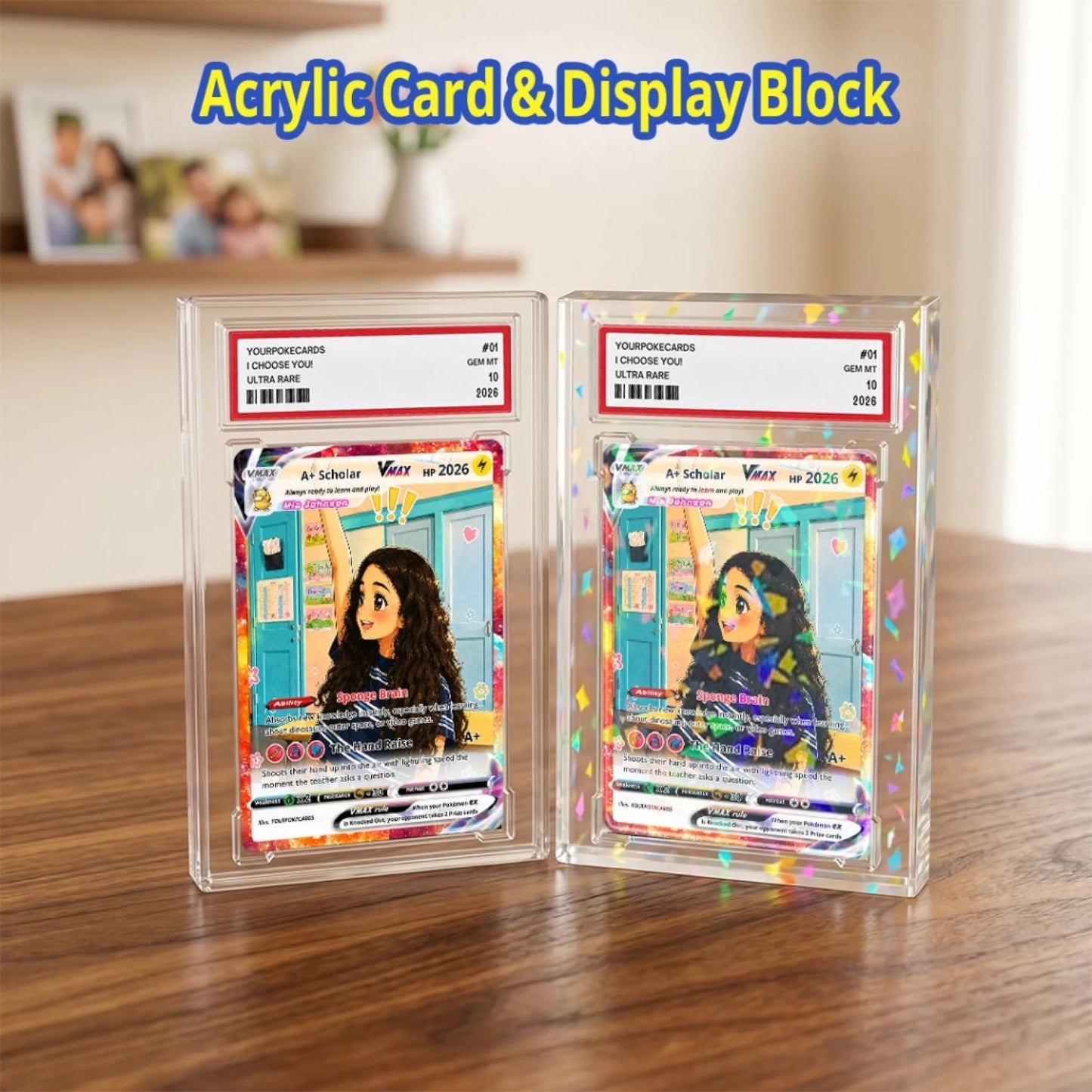 Custom Pokemon Card Back to School Gift, First Day of School Keepsake, Personalized Kids Trading Card - YPC-80 (6)