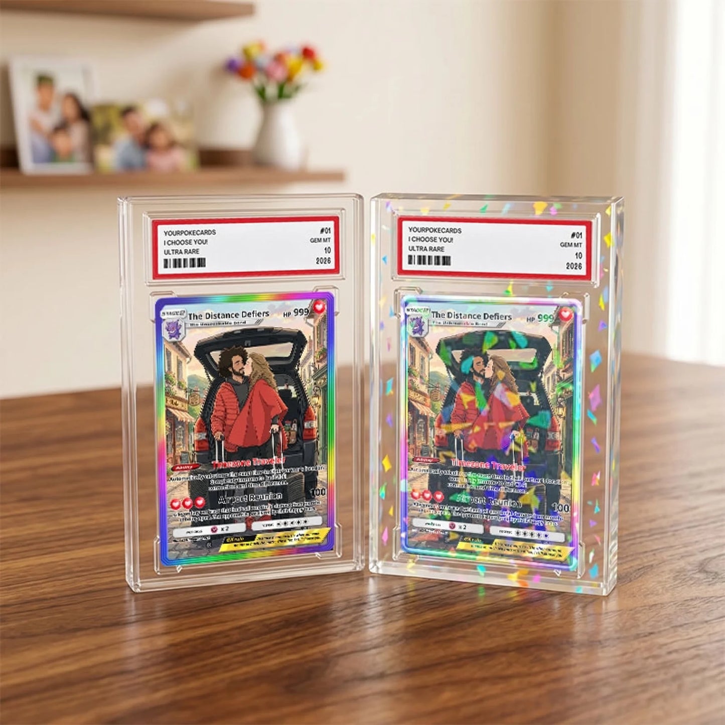 Custom Long Distance Relationship Poke Cards - Personalized Couple Trading Card - Romantic Missing You Gift for Boyfriend & Girlfriend - YPC-223