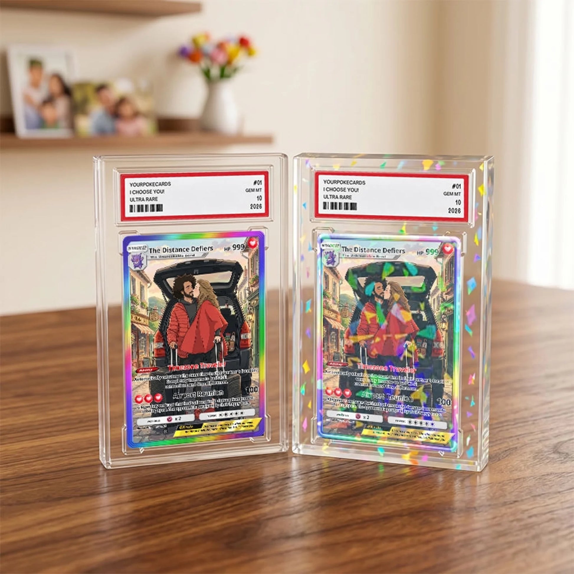 Custom Long Distance Relationship Poke Cards - Personalized Couple Trading Card - Romantic Missing You Gift for Boyfriend & Girlfriend - YPC-223