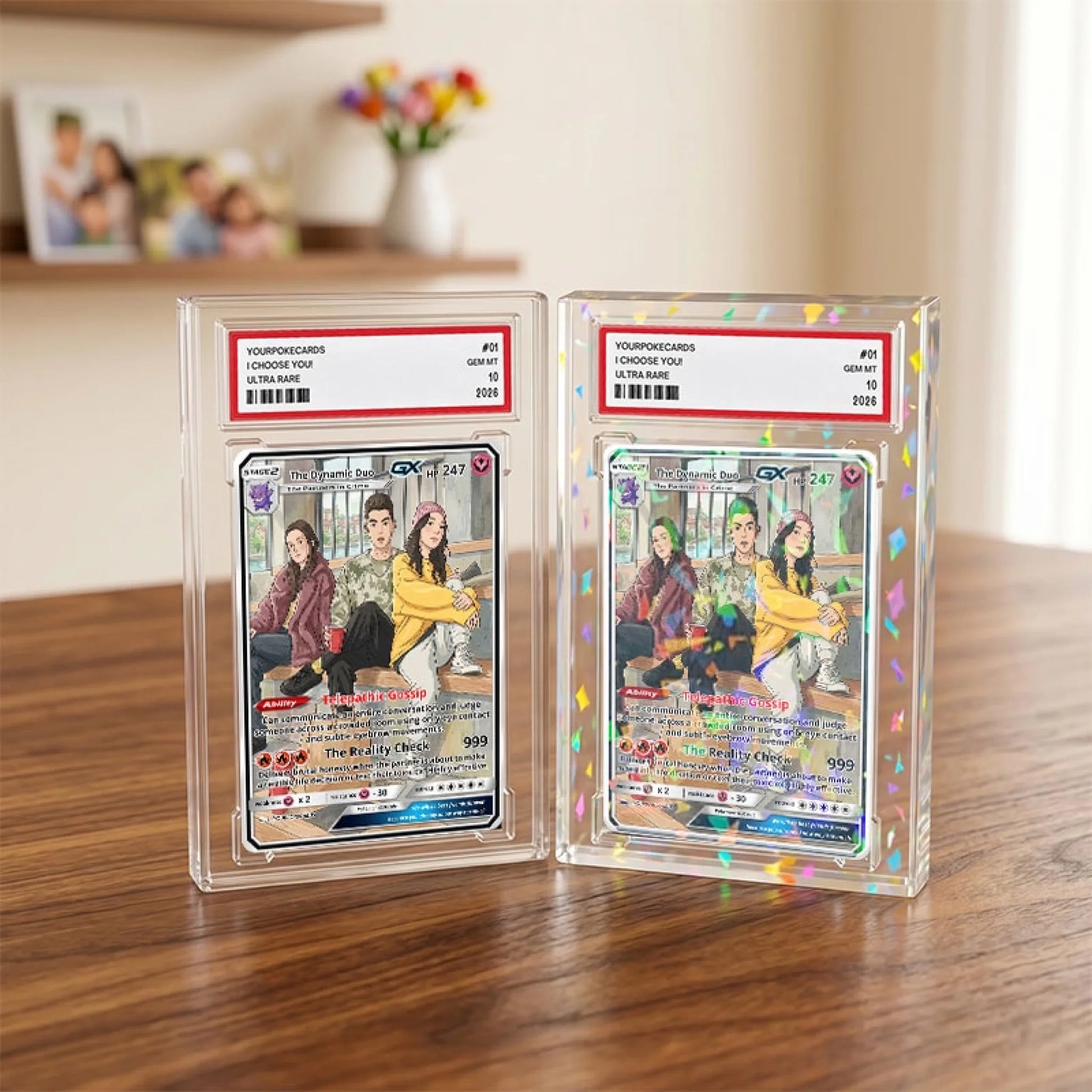 Custom Best Friend Poke Cards - Personalized Bestie Trading Card - Funny Anime Portrait Friendship Gift - YPC-273