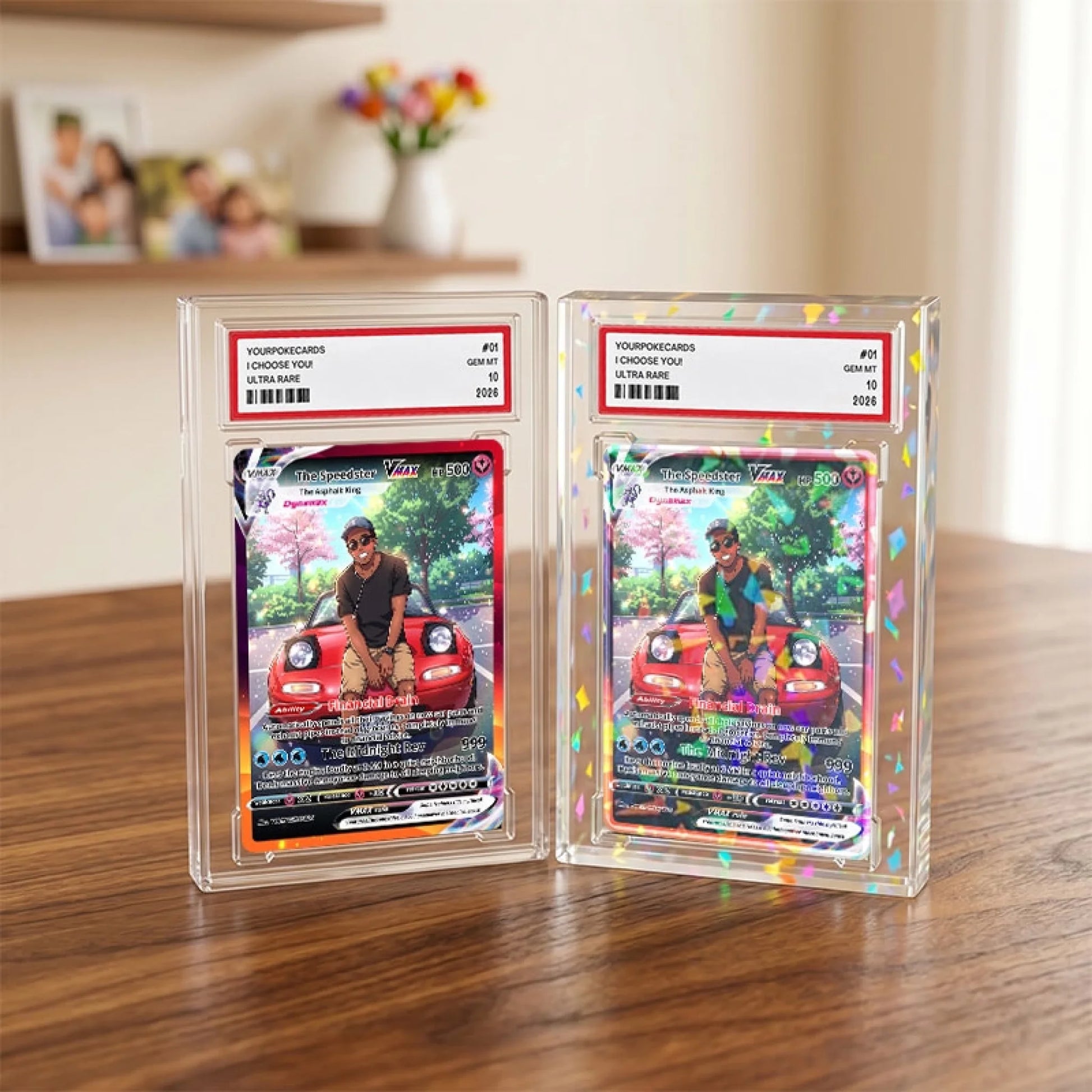 Custom Car Poke Cards - Personalized Vehicle Trading Card - Anime Portrait Gift for Car Guy & Gearhead - YPC-313