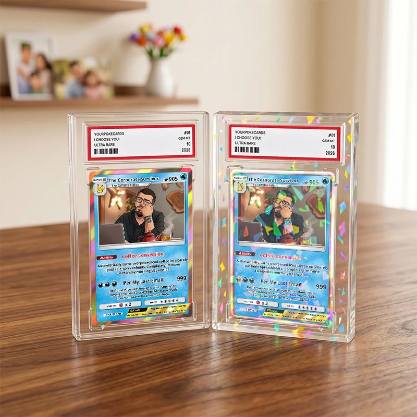 Funny Custom Coworker Poke Cards - Personalized Boss Trading Card - Office Farewell Anime Portrait Gift - YPC-323