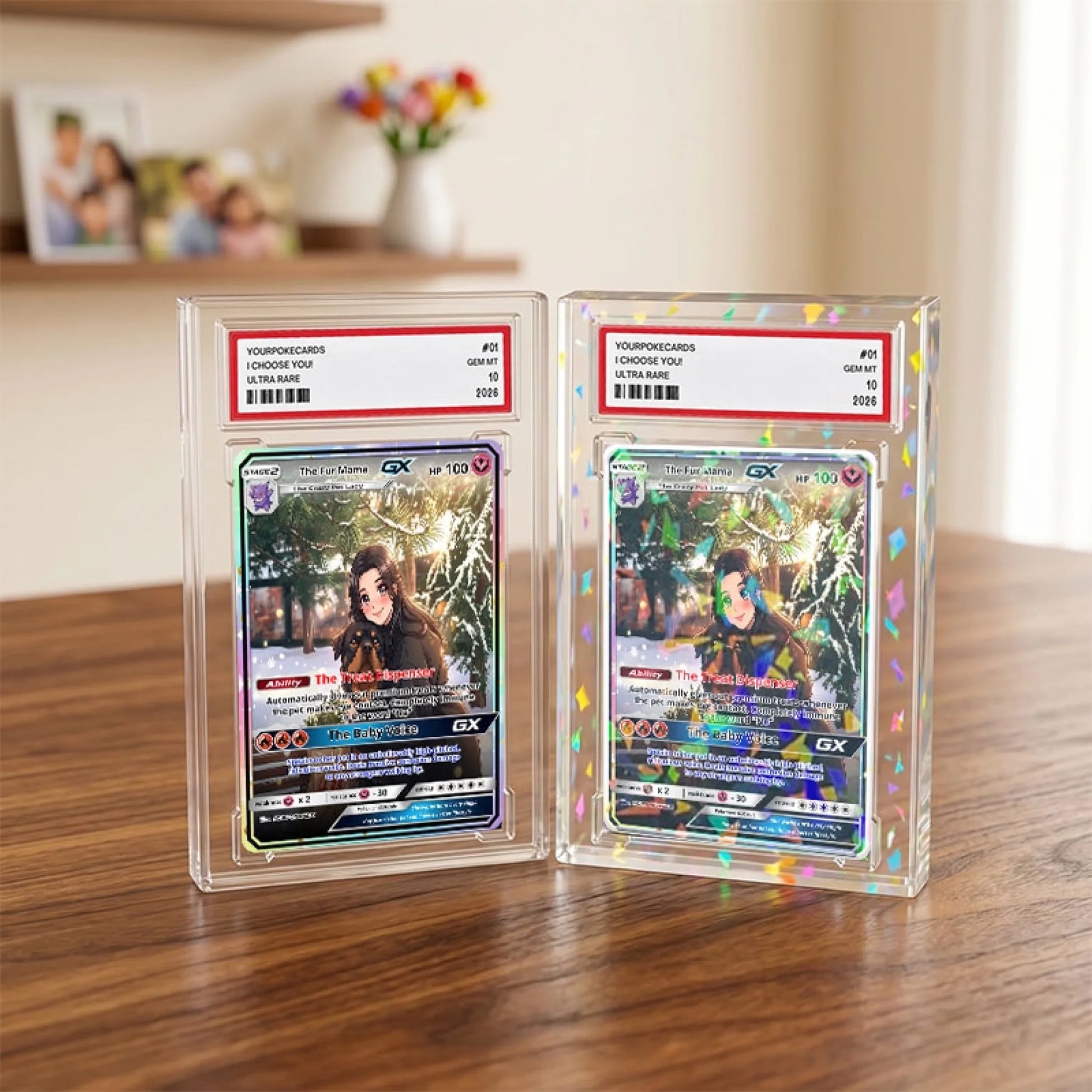 Custom Dog & Cat Mom Poke Cards - Personalized Fur Mama Trading Card - Anime Pet Portrait Gift For Her - YPC-402