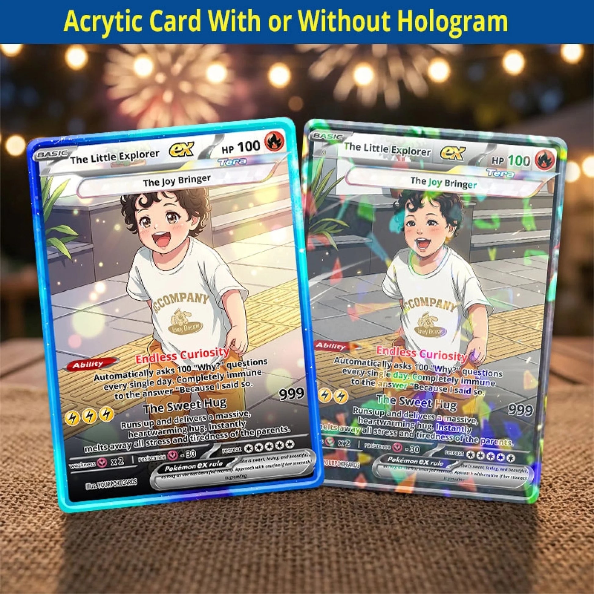 Custom Pokemon Cards Birthday Gift For Kid, Personalized Pokemon Card Custom Animated Style, Customizable Pokemon Cards - YPC-43 (2)