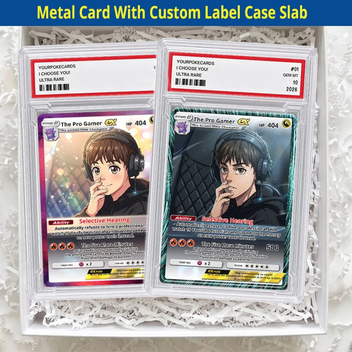 Custom Pokemon Cards Gamer Teen Gift, Personalized Pokemon Card Custom Animated Style, Customizable Pokemon Cards - YPC-44 (6)
