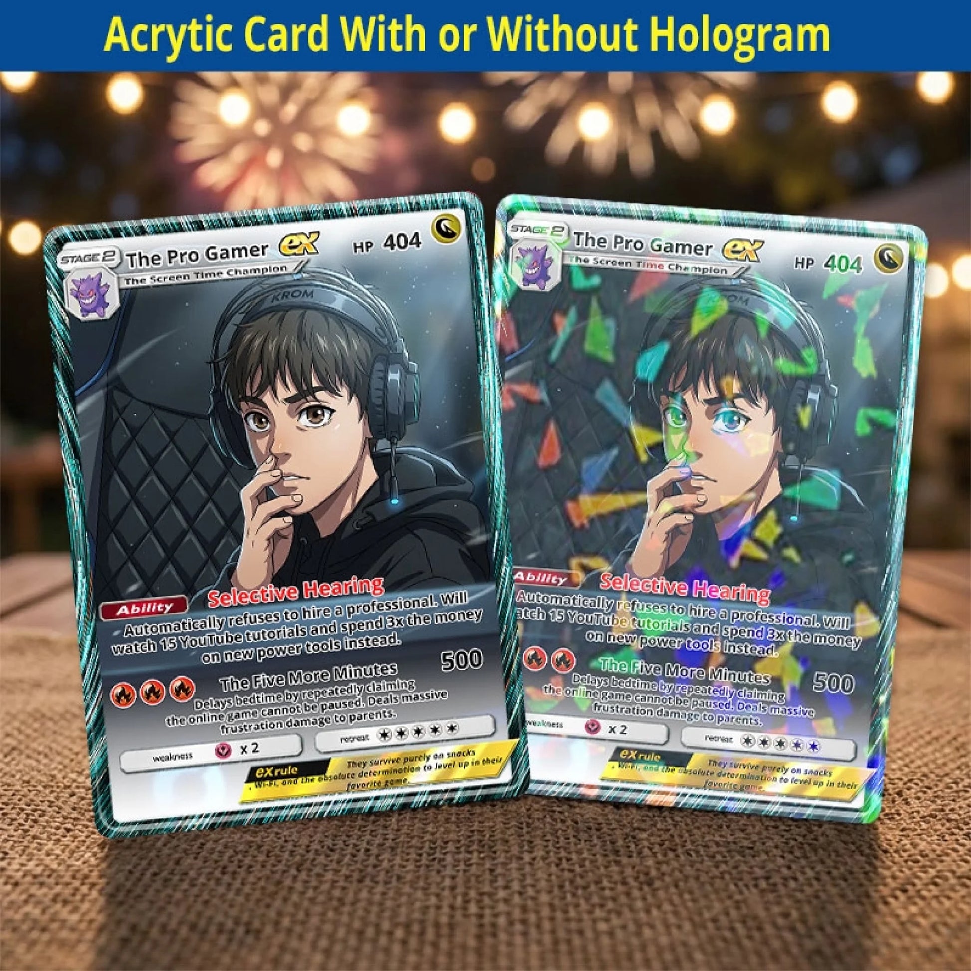 Custom Pokemon Cards Gamer Teen Gift, Personalized Pokemon Card Custom Animated Style, Customizable Pokemon Cards - YPC-44 (2)