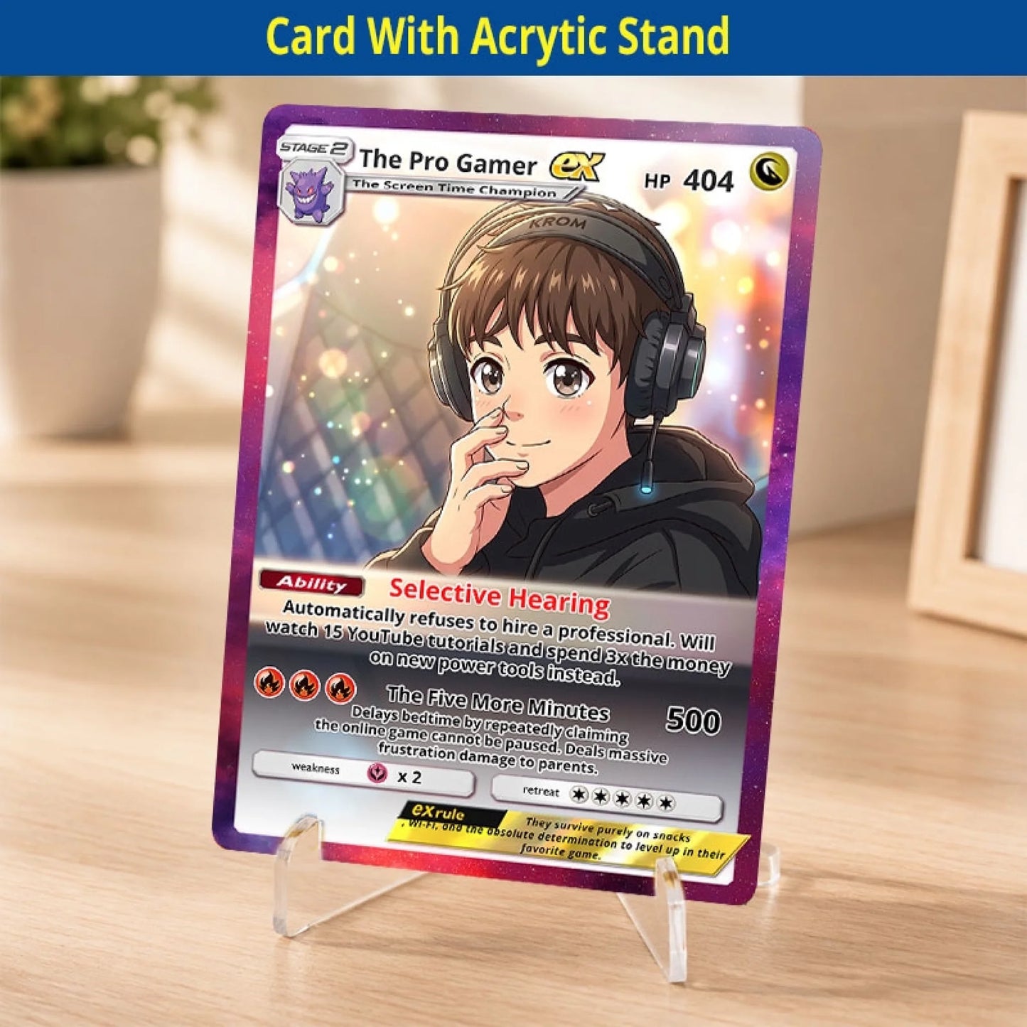 Custom Pokemon Cards Gamer Teen Gift, Personalized Pokemon Card Custom Animated Style, Customizable Pokemon Cards - YPC-44 (1)