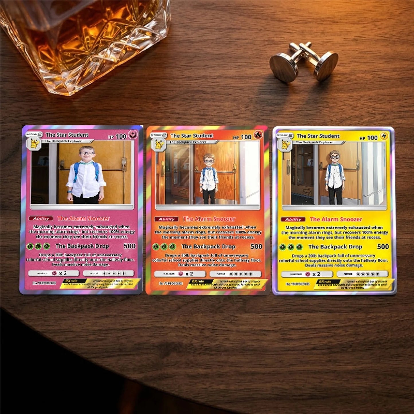 Custom Pokemon Cards Back To School Gift, Personalized Pokemon Card Custom Animated Style, Customizable Pokemon Cards - YPC-47 (1)
