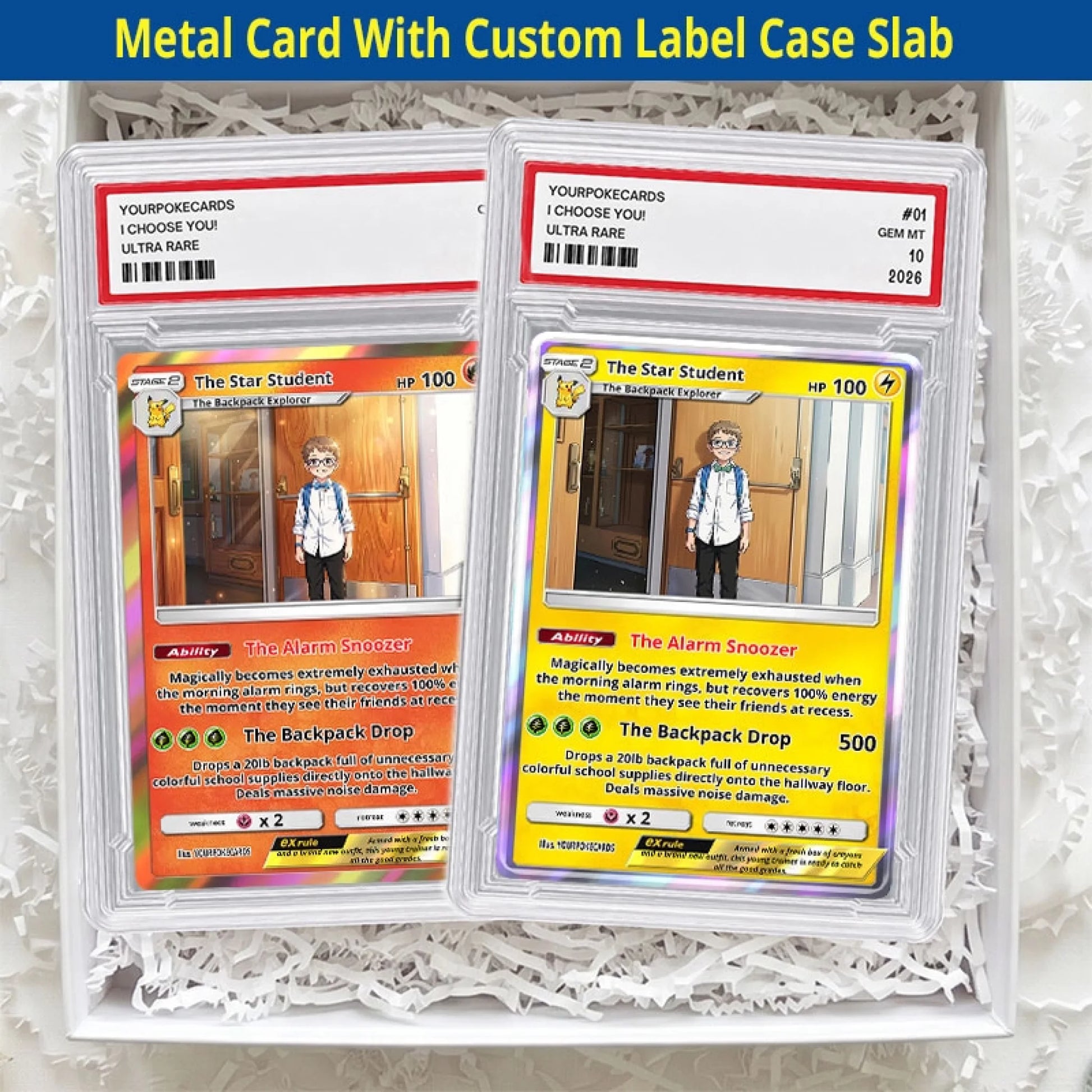 Custom Pokemon Cards Back To School Gift, Personalized Pokemon Card Custom Animated Style, Customizable Pokemon Cards - YPC-47 (4)
