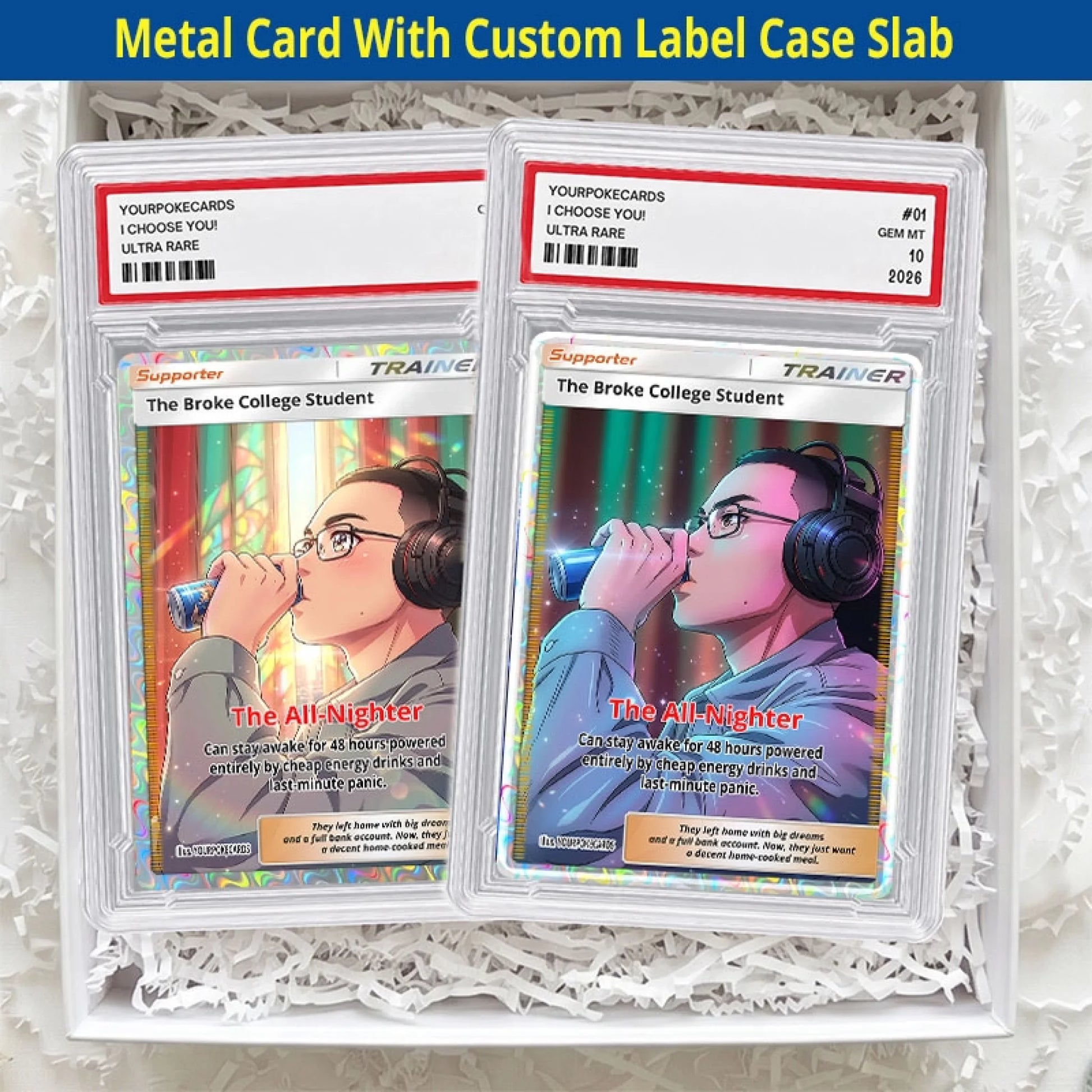 Custom Pokemon Cards College Student Gift, Personalized Pokemon Card Custom Animated Style, Customizable Pokemon Cards - YPC-49 (6)