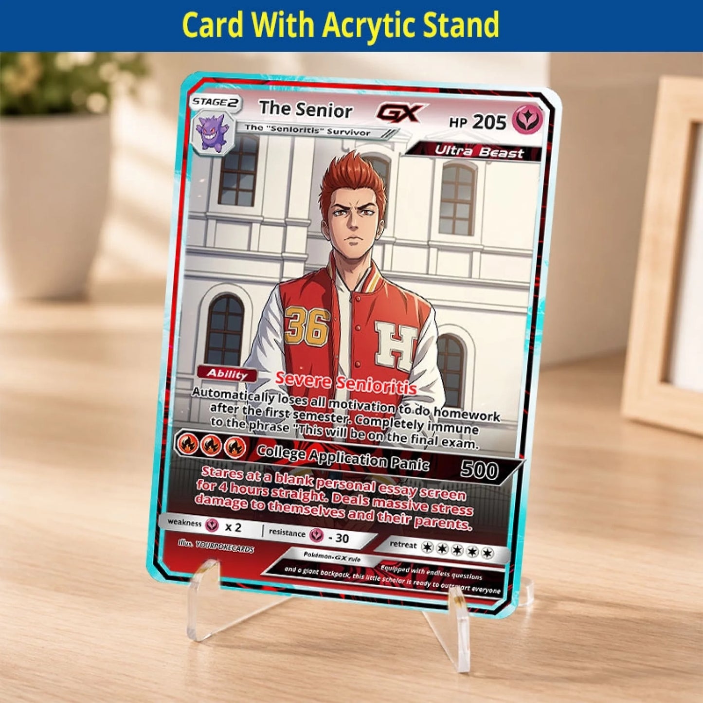 Custom Pokemon Cards High School Senior Gift, Personalized Pokemon Card Custom Animated Style, Customizable Pokemon Cards - YPC-50 (1)