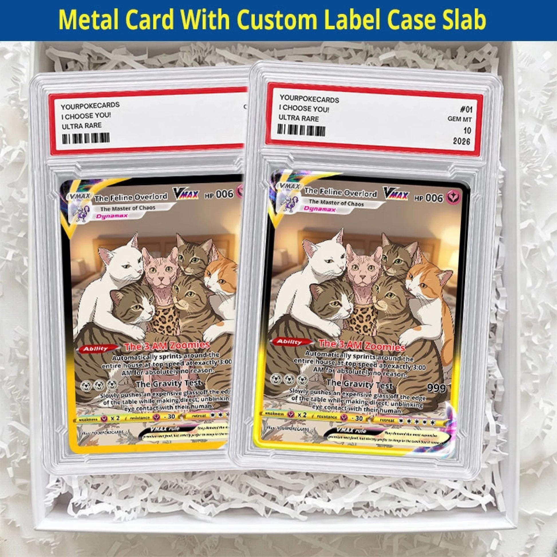 Custom Pokemon Cards Funny Cat Gift, Personalized Pokemon Card Custom Animated Style, Customizable Pokemon Cards - YPC-51 (5)