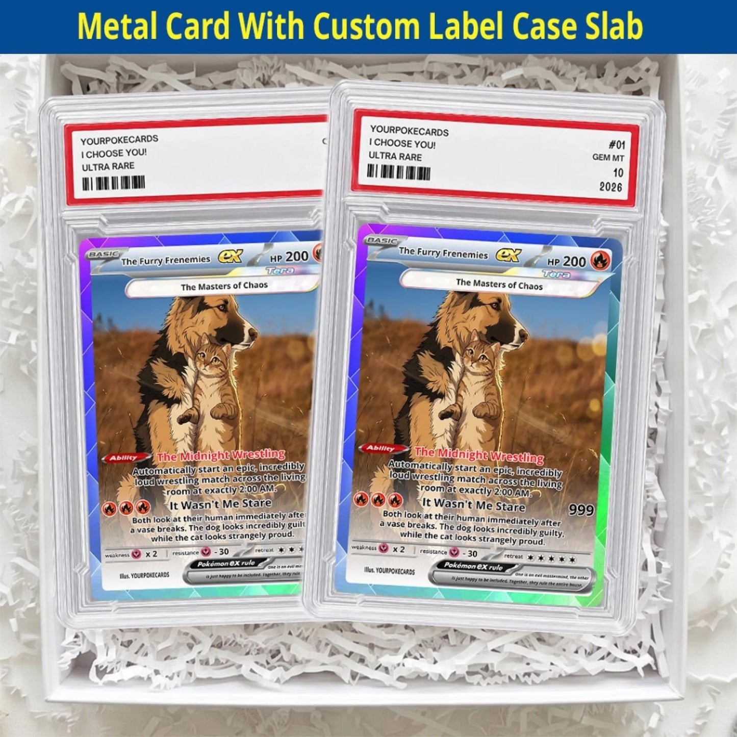 Custom Pokemon Cards Dog And Cat Gift, Personalized Pokemon Card Custom Animated Style, Customizable Pokemon Cards - YPC-54 (5)
