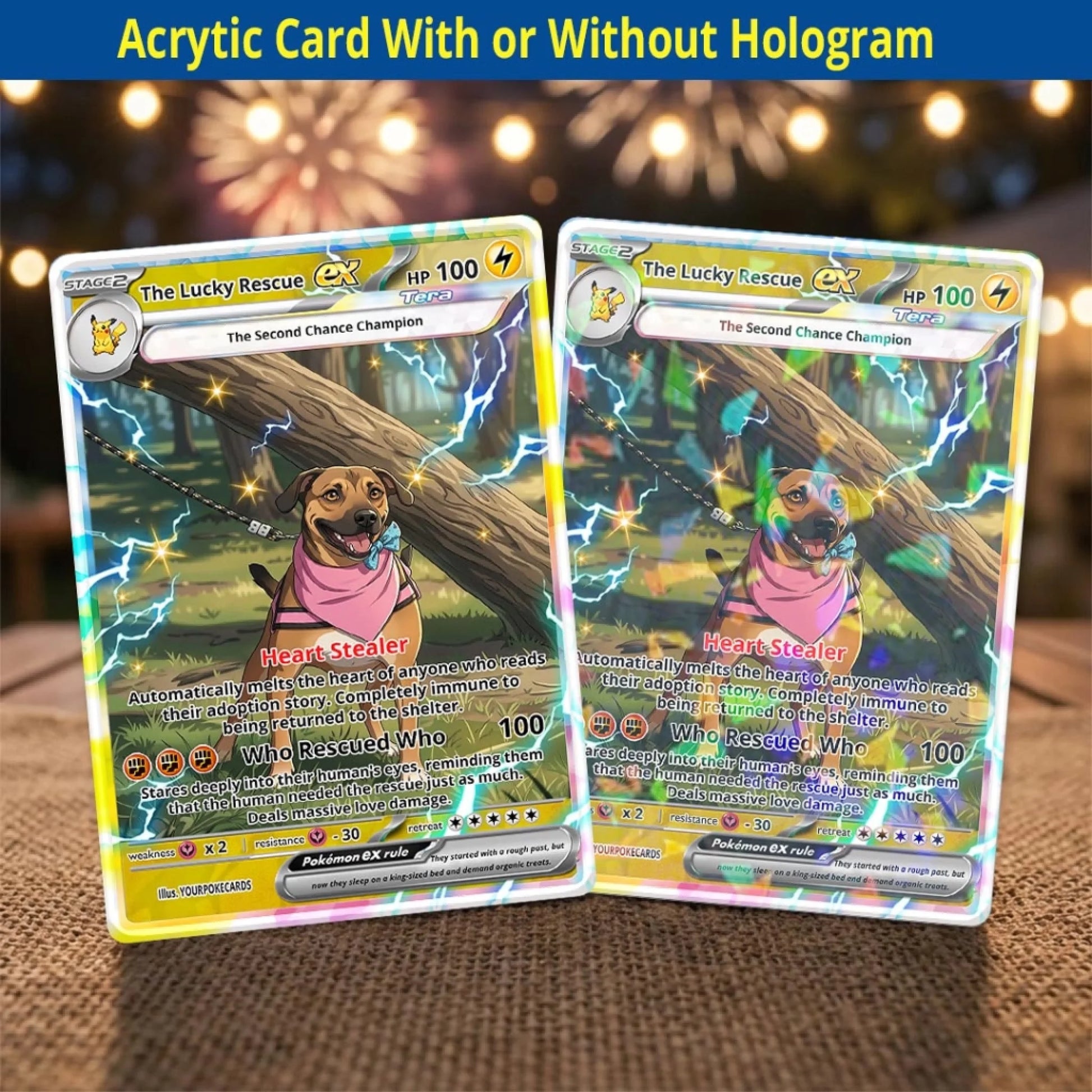 Custom Pokemon Cards Rescue Pet Gift, Personalized Pokemon Card Custom Animated Style, Customizable Pokemon Cards - YPC-56 (2)