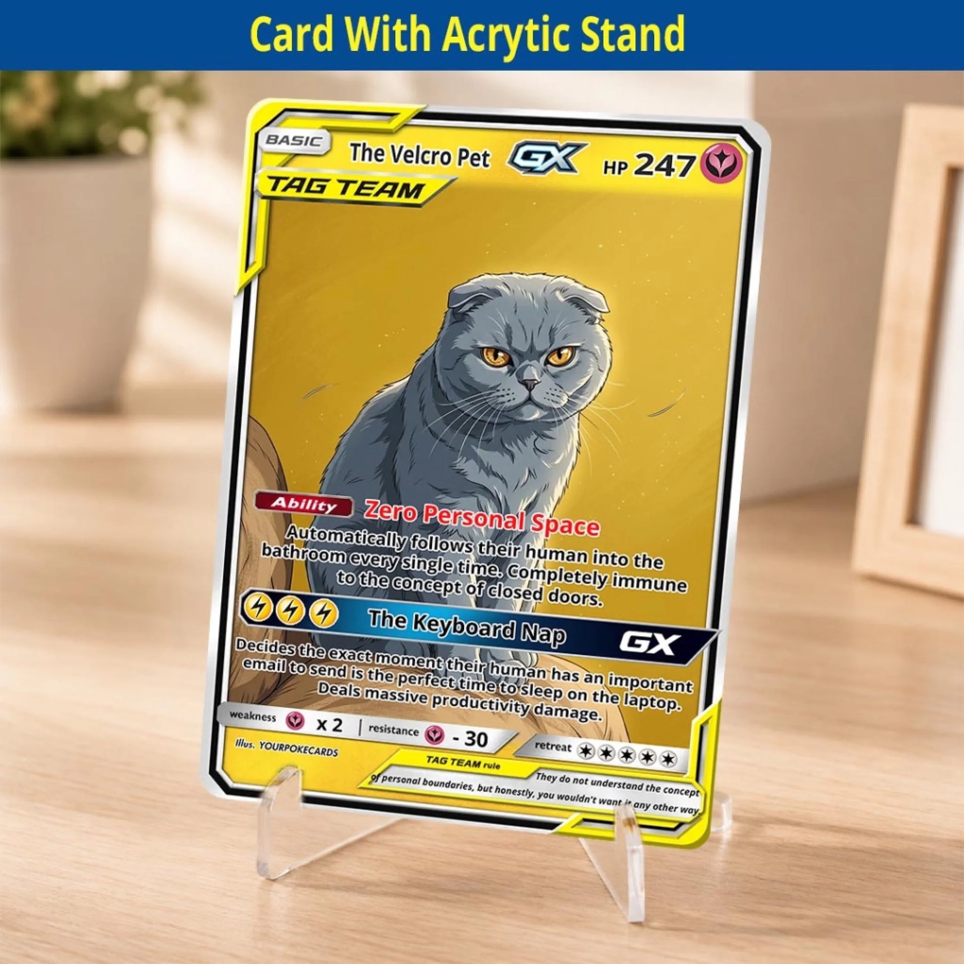 Custom Pokemon Cards Clingy Pet Gift, Personalized Pokemon Card Custom Animated Style, Customizable Pokemon Cards - YPC-58 (1)