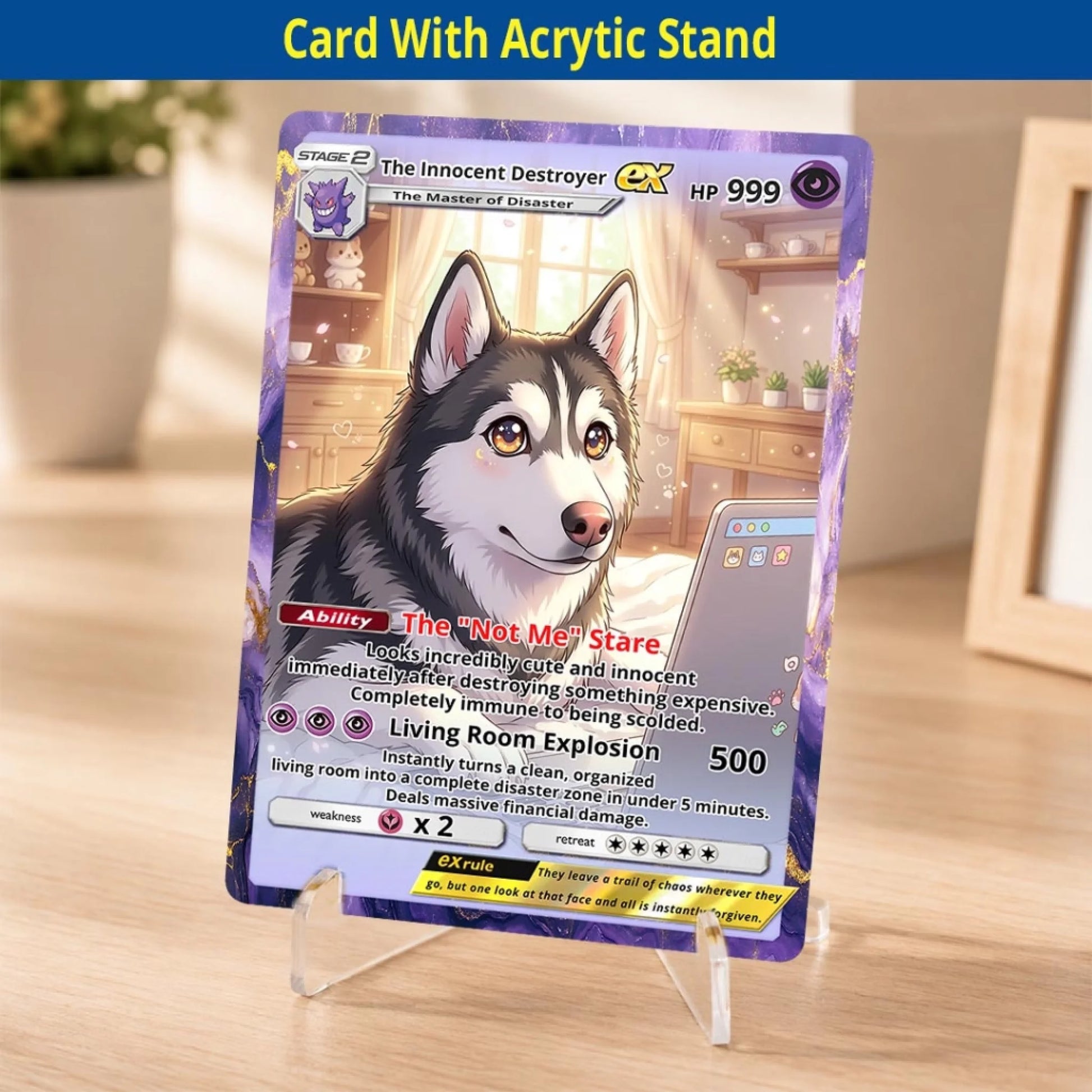 Pet Pokemon Cards Custom Funny Troublemaker Gift, Custom Pokemon Card Pet Animated Style, Customized Pokemon Cards - YPC-60 (1)