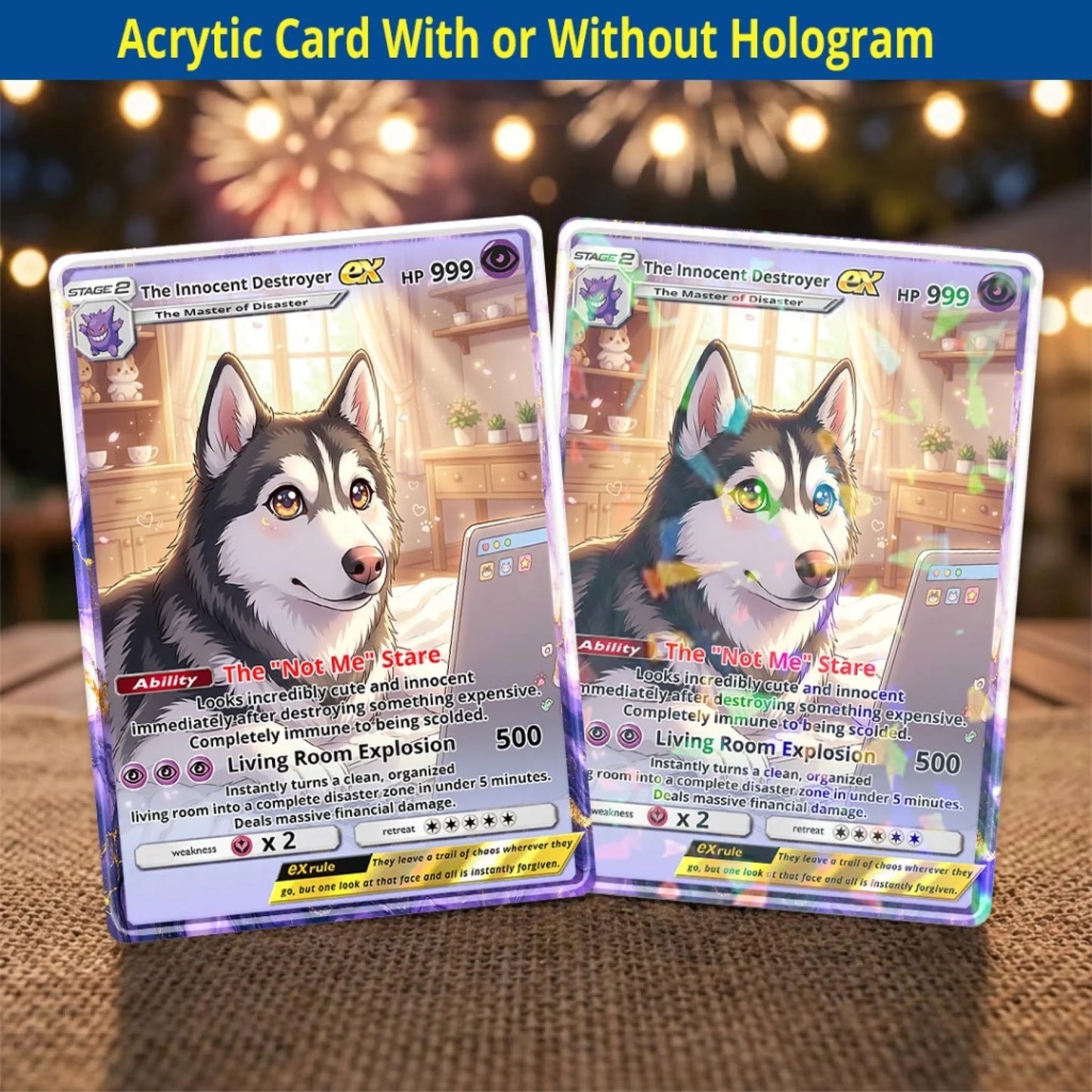Pet Pokemon Cards Custom Funny Troublemaker Gift, Custom Pokemon Card Pet Animated Style, Customized Pokemon Cards - YPC-60 (2)