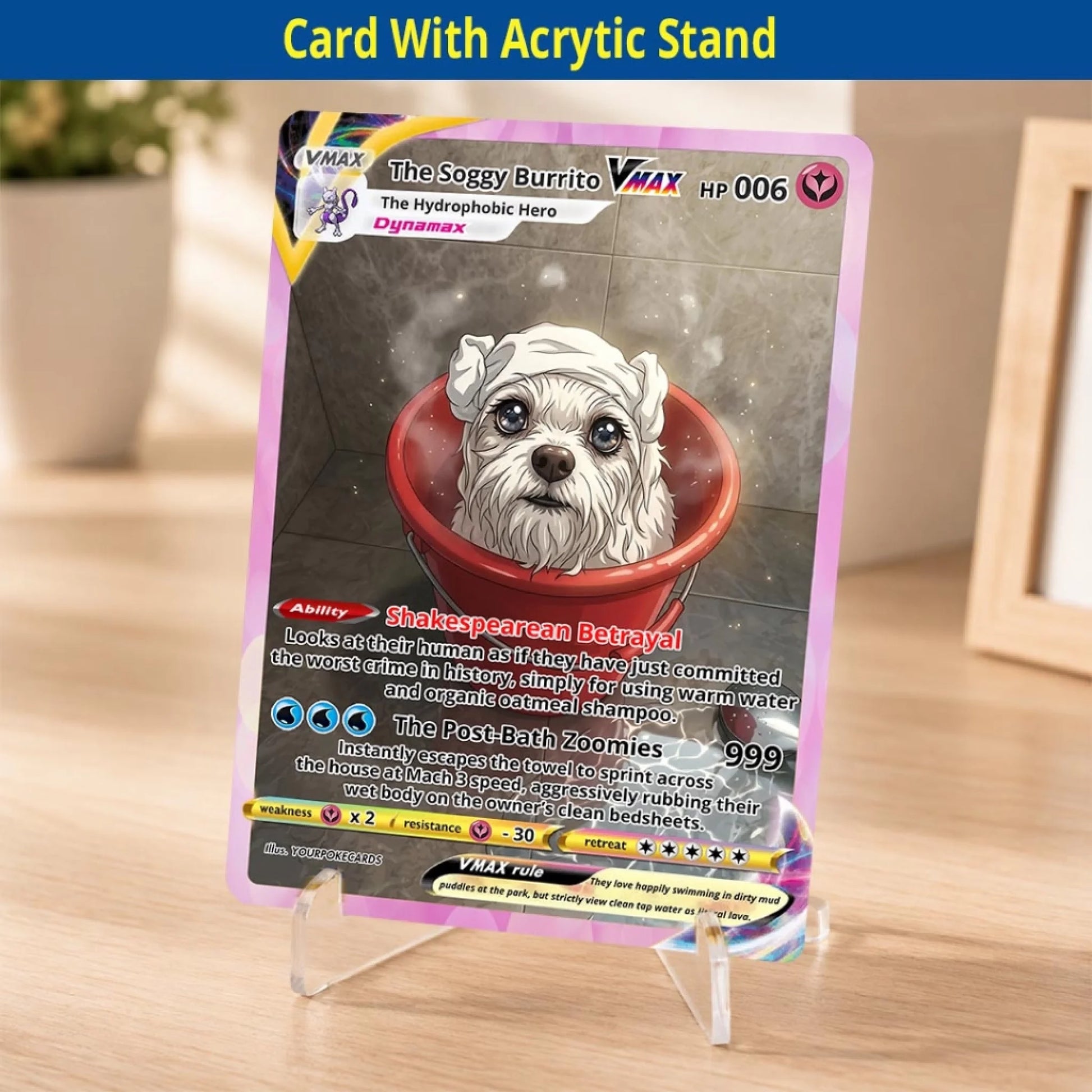 Pet Pokemon Cards Custom Funny Wet Pet Gift, Custom Pokemon Card Pet Animated Style, Customized Pokemon Cards - YPC-61 (1)