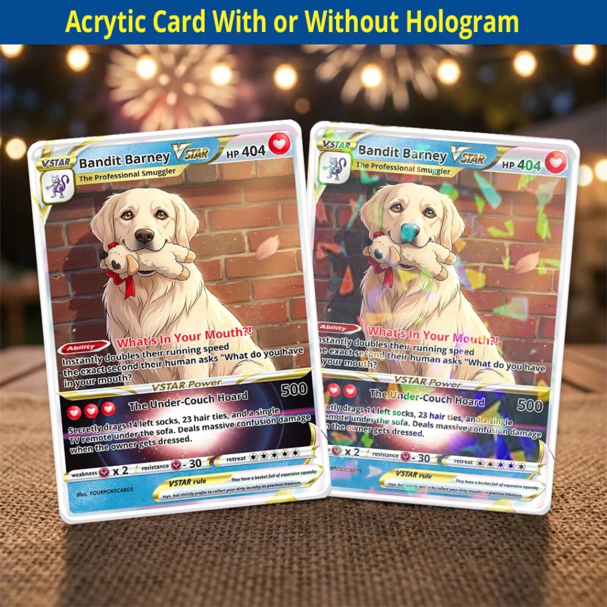 Pet Pokemon Cards Custom Funny Thief Gift, Custom Pokemon Card Pet Animated Style, Customized Pokemon Cards - YPC-62 (2)