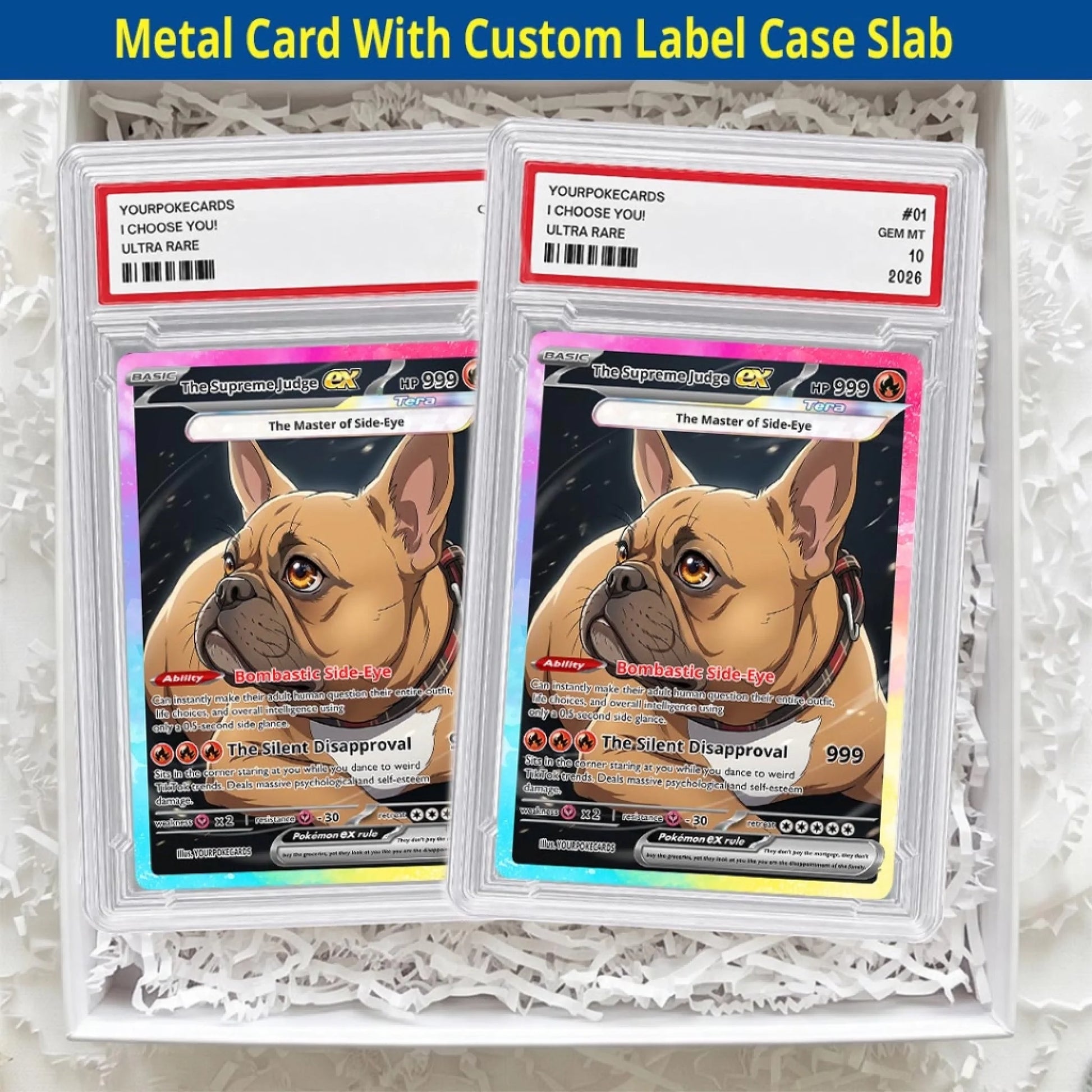 Pet Pokemon Cards Custom Sassy Judgy Pet Gift, Custom Pokemon Card Pet Animated Style, Customized Pokemon Cards - YPC-63 (3)