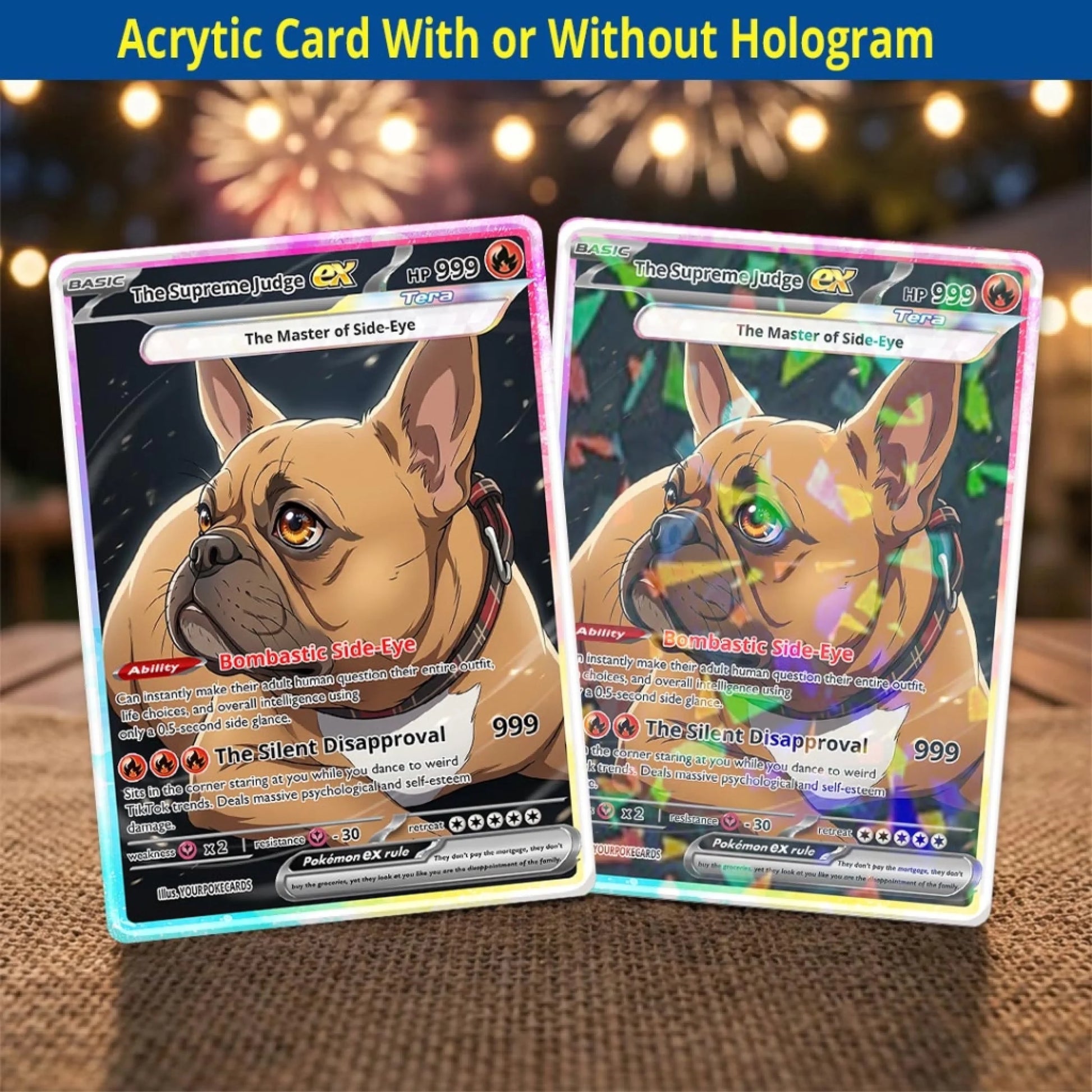 Pet Pokemon Cards Custom Sassy Judgy Pet Gift, Custom Pokemon Card Pet Animated Style, Customized Pokemon Cards - YPC-63 (4)