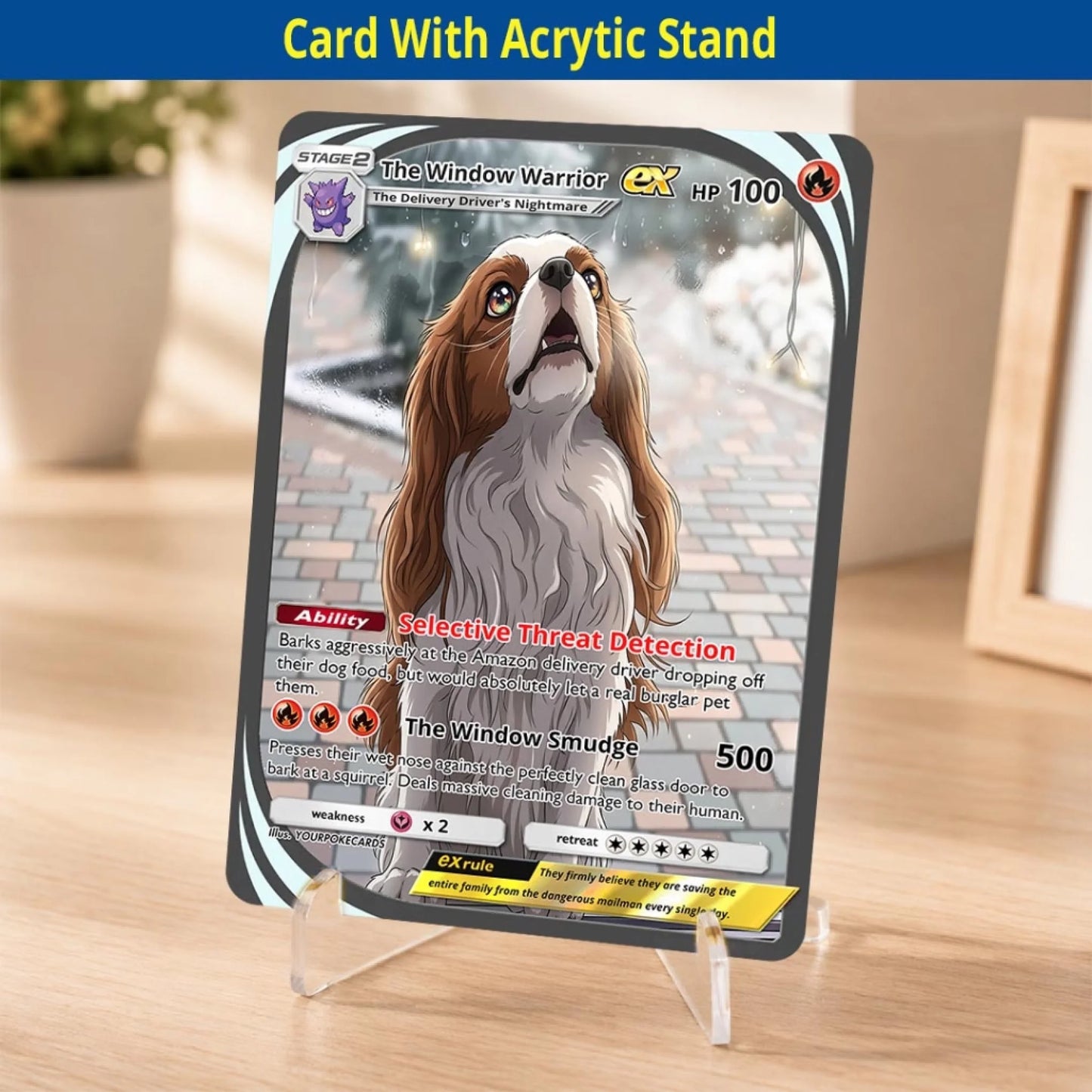 Pet Pokemon Cards Custom Funny Guard Dog Gift, Custom Pokemon Card Pet Animated Style, Customized Pokemon Cards - YPC-64 (1)