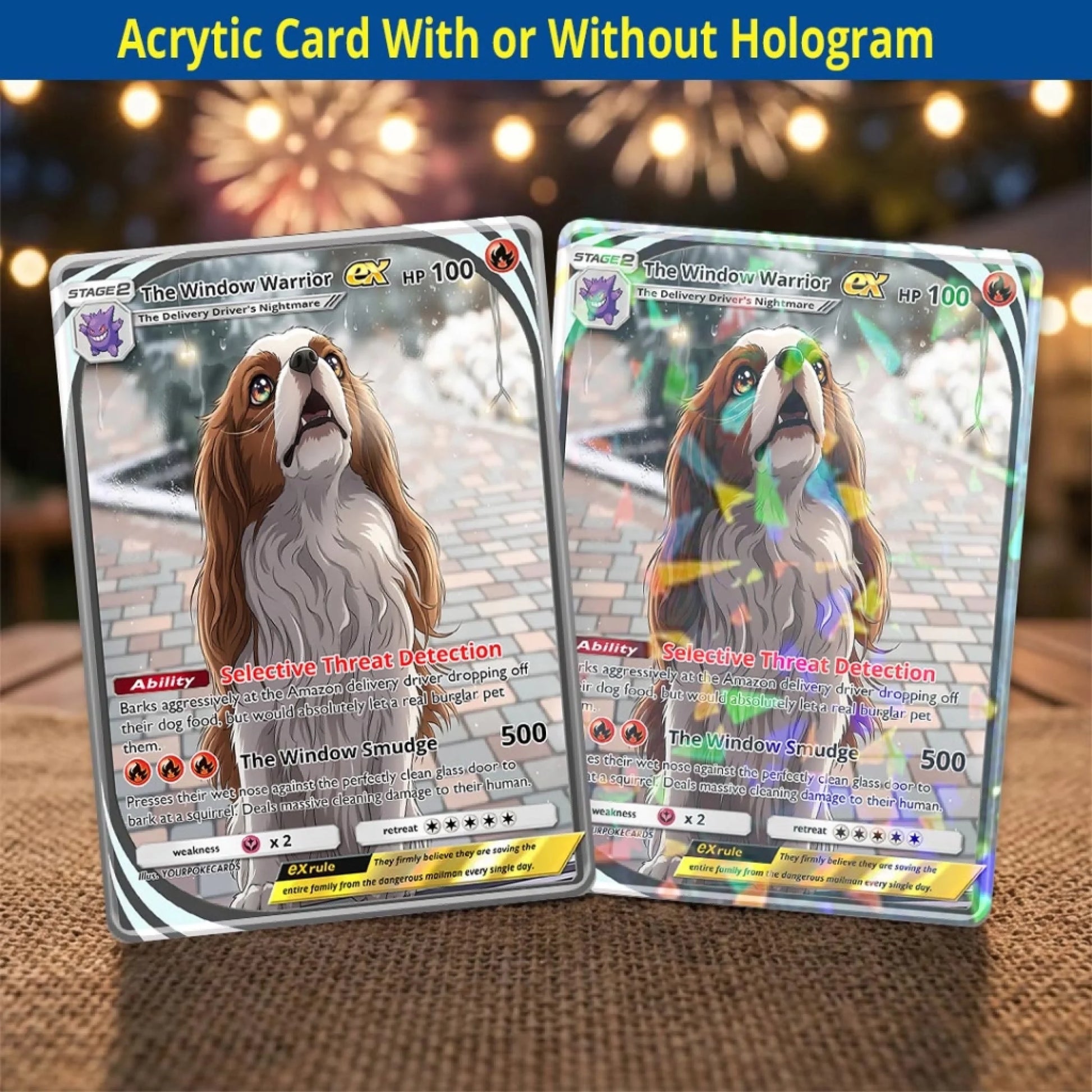 Pet Pokemon Cards Custom Funny Guard Dog Gift, Custom Pokemon Card Pet Animated Style, Customized Pokemon Cards - YPC-64 (2)