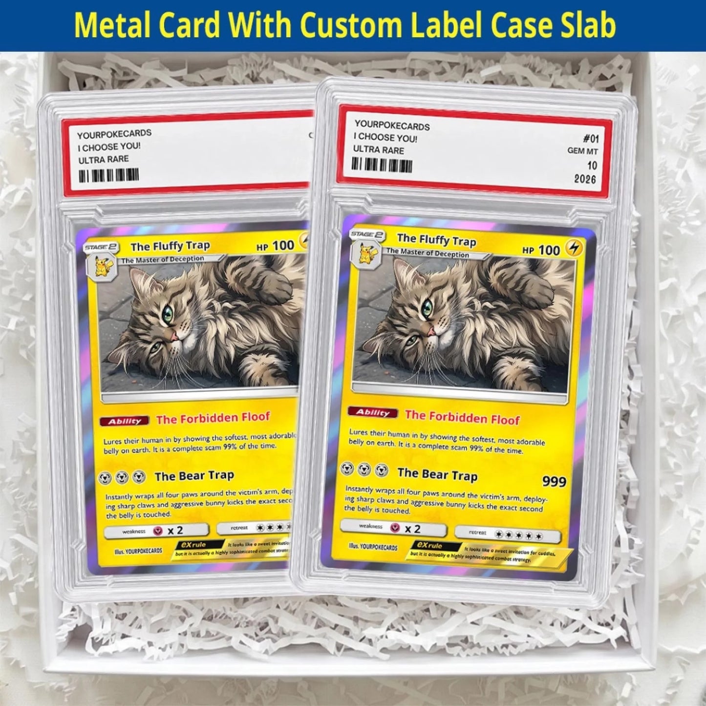 Pet Pokemon Cards Custom Funny Cat Gift, Custom Pokemon Card Pet Animated Style, Customized Pokemon Cards - YPC-67 (5)