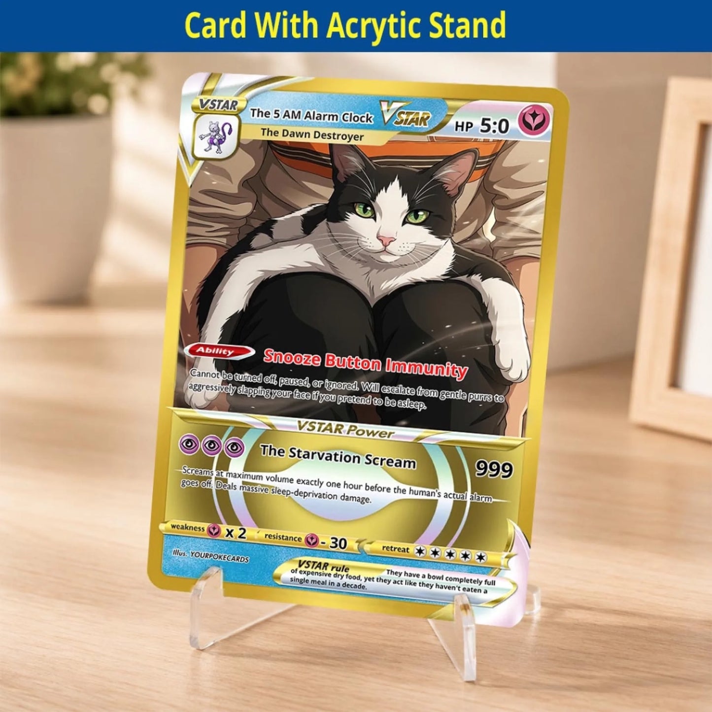 Pet Pokemon Cards Custom Funny Cat Gift, Custom Pokemon Card Pet Animated Style, Customized Pokemon Cards - YPC-68 (1)