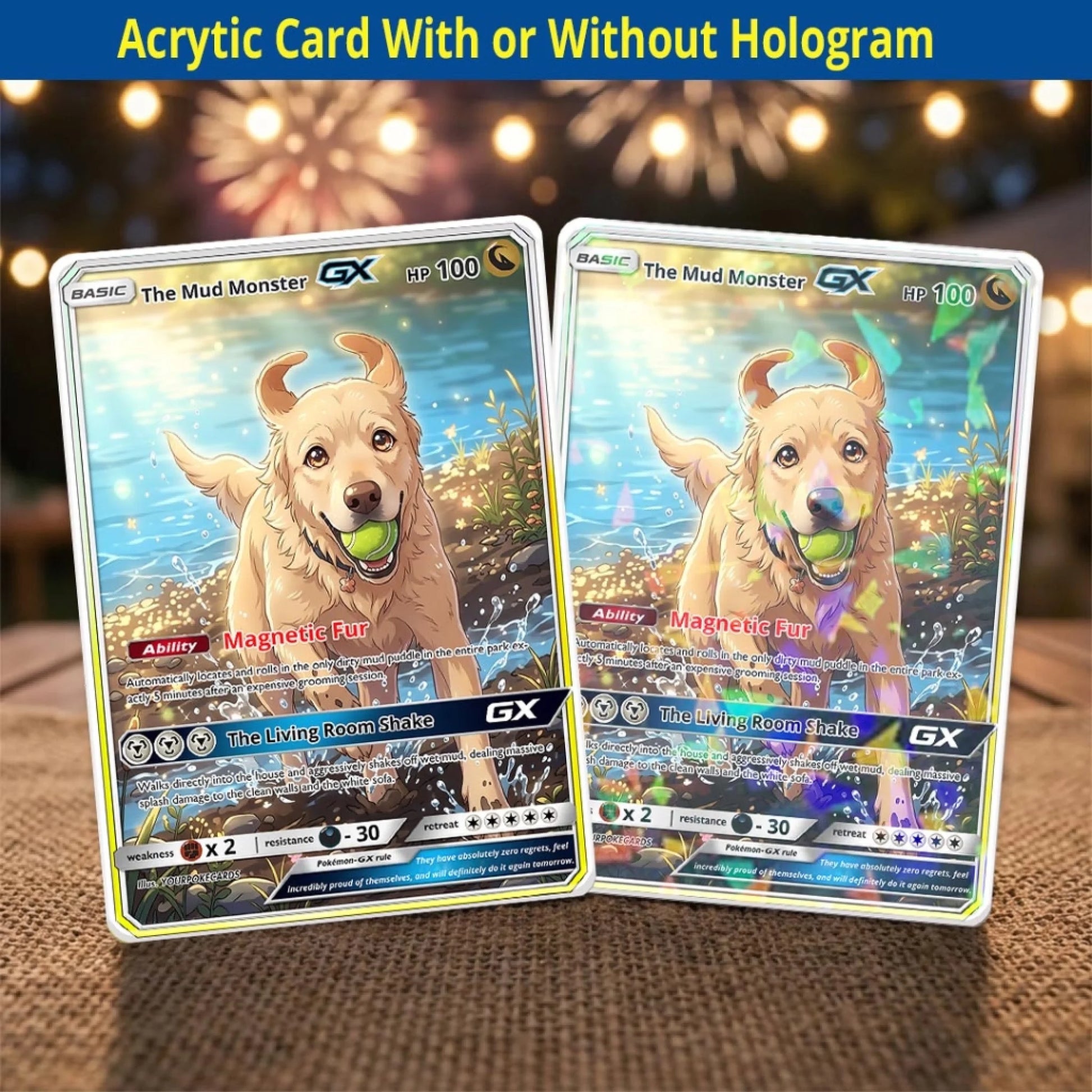 Pet Pokemon Cards Custom Funny Dirty Dog Gift, Custom Pokemon Card Pet Animated Style, Customized Pokemon Cards - YPC-69 (2)