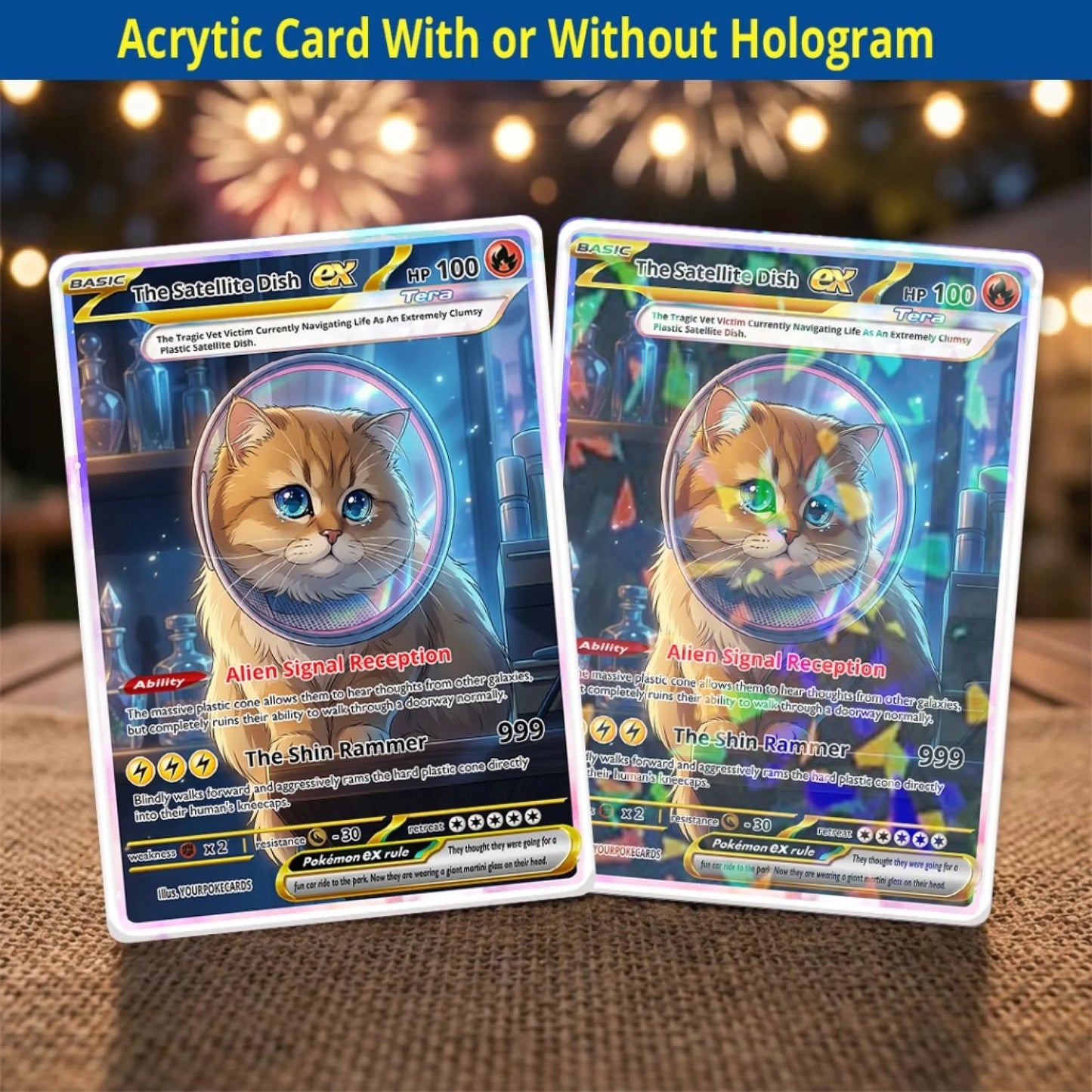 Pet Pokemon Cards Custom Cone of Shame Gift, Custom Pokemon Card Pet Animated Style, Customized Pokemon Cards - YPC-70 (2)