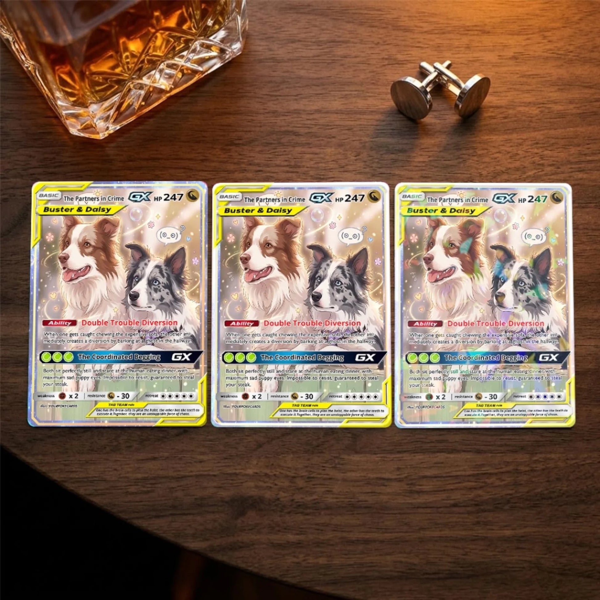 Pet Pokemon Cards Custom Funny Two Dogs Gift, Custom Pokemon Card Pet Animated Style, Customized Pokemon Cards - YPC-71 (3)