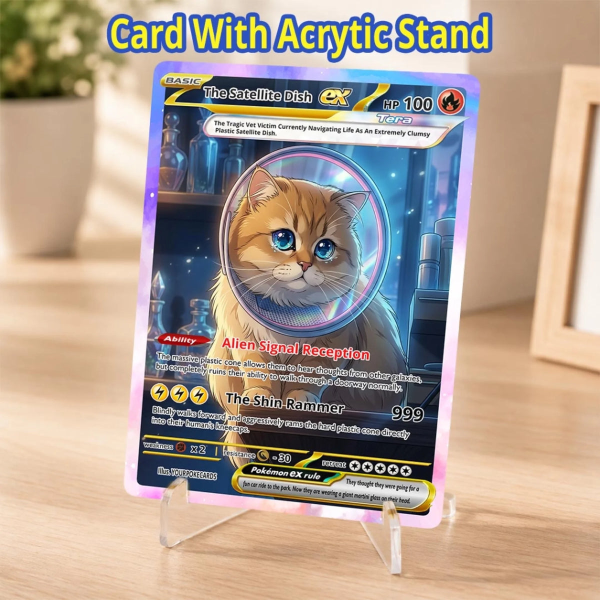 Pet Pokemon Cards Custom Cone of Shame Gift, Custom Pokemon Card Pet Animated Style, Customized Pokemon Cards - YPC-70 (6)