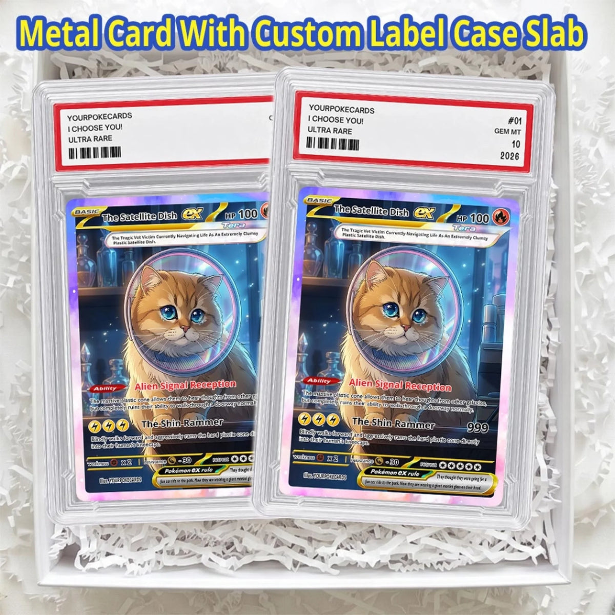 Pet Pokemon Cards Custom Cone of Shame Gift, Custom Pokemon Card Pet Animated Style, Customized Pokemon Cards - YPC-70 (5)
