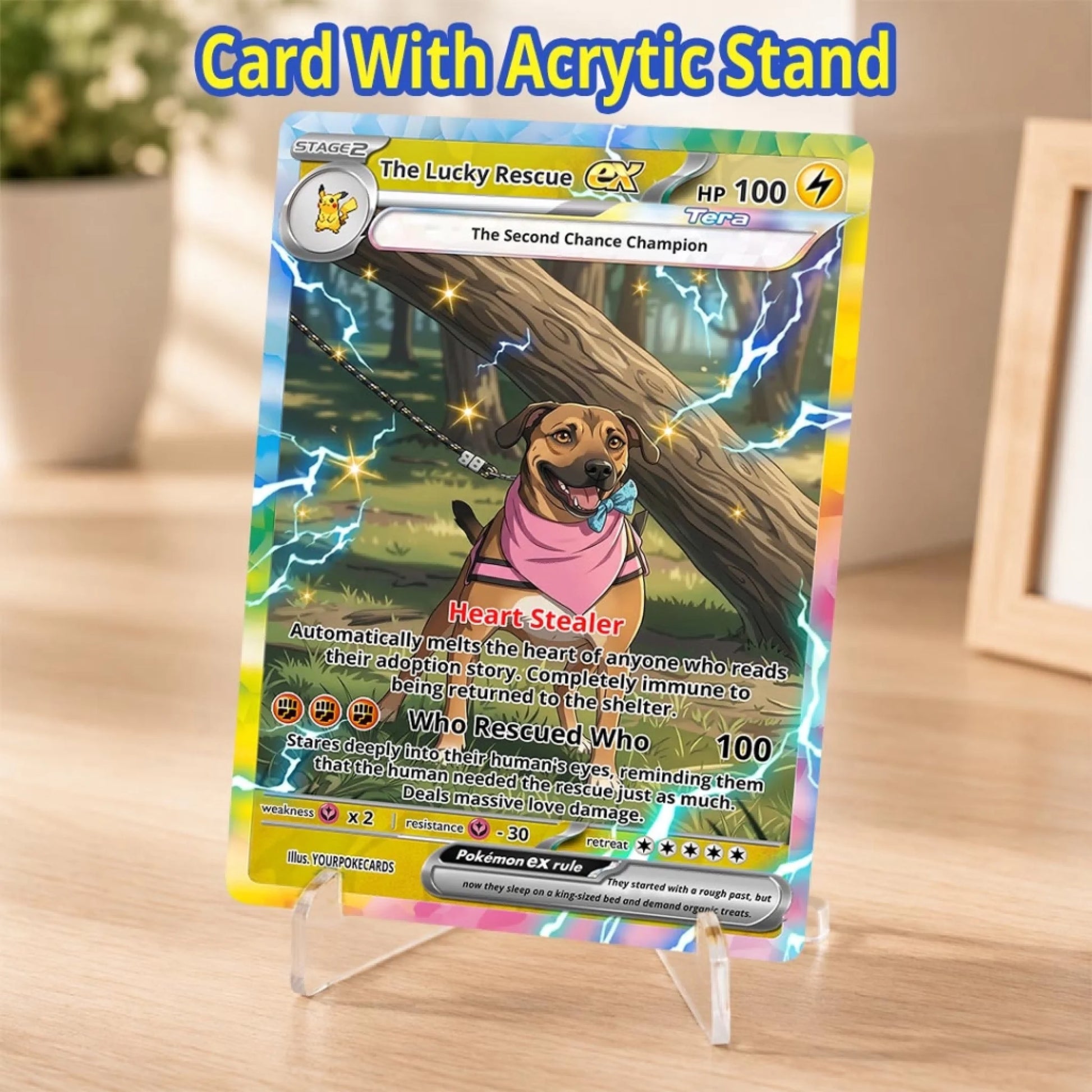 Custom Pokemon Cards Rescue Pet Gift, Personalized Pokemon Card Custom Animated Style, Customizable Pokemon Cards - YPC-56 (6)