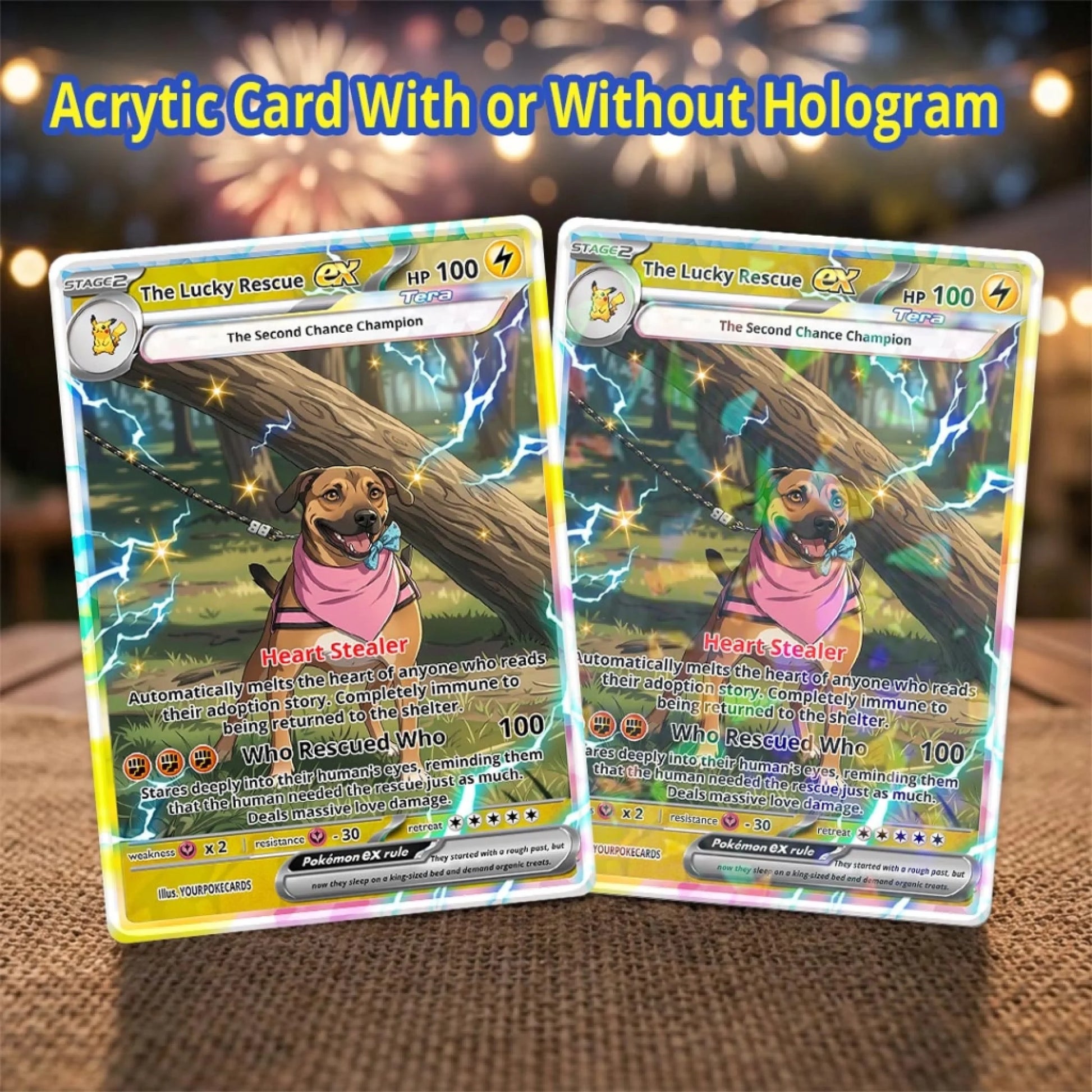 Custom Pokemon Cards Rescue Pet Gift, Personalized Pokemon Card Custom Animated Style, Customizable Pokemon Cards - YPC-56 (2)