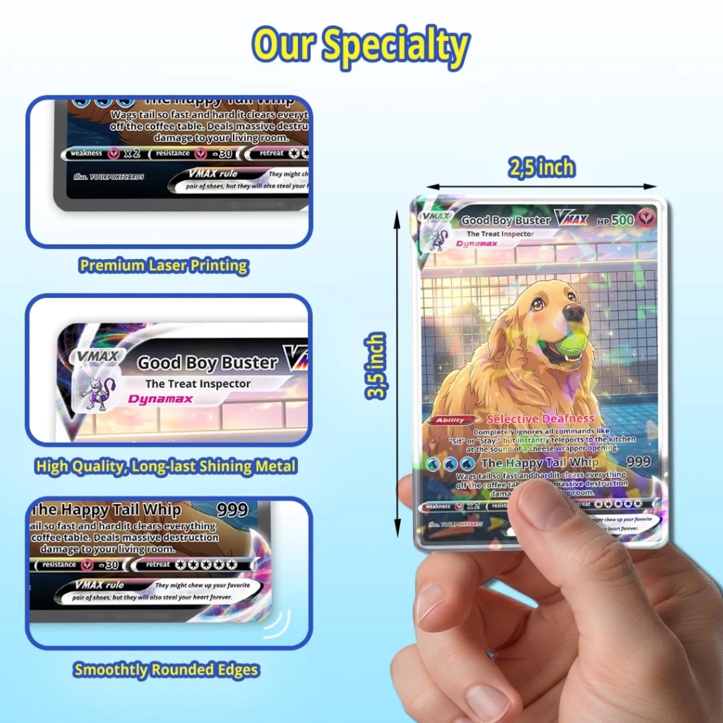 custom pokemon cards, personalized pokemon card, customizable pokemon cards, funny dog gift, dog mom present (1)