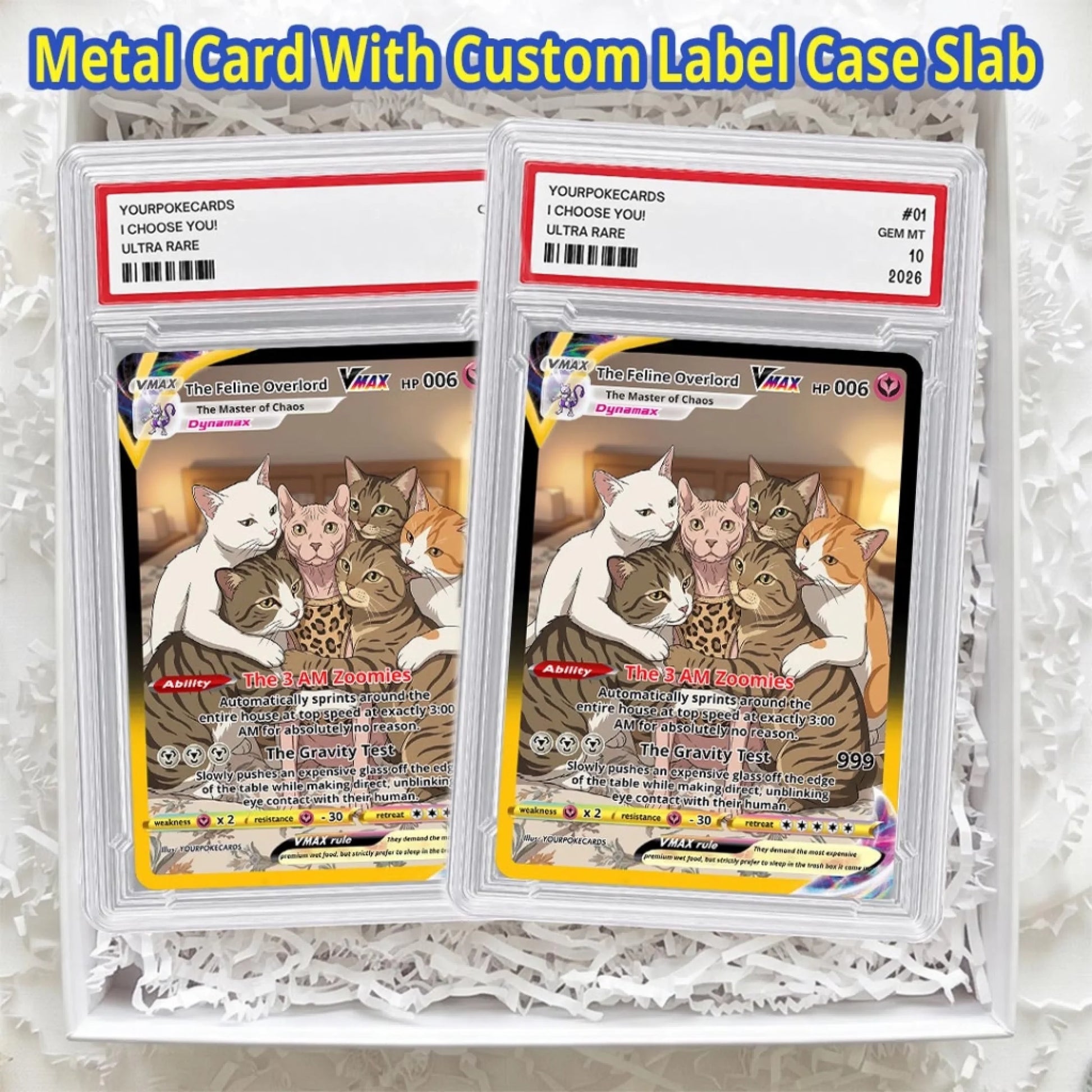 Custom Pokemon Cards Funny Cat Gift, Personalized Pokemon Card Custom Animated Style, Customizable Pokemon Cards - YPC-51 (5)