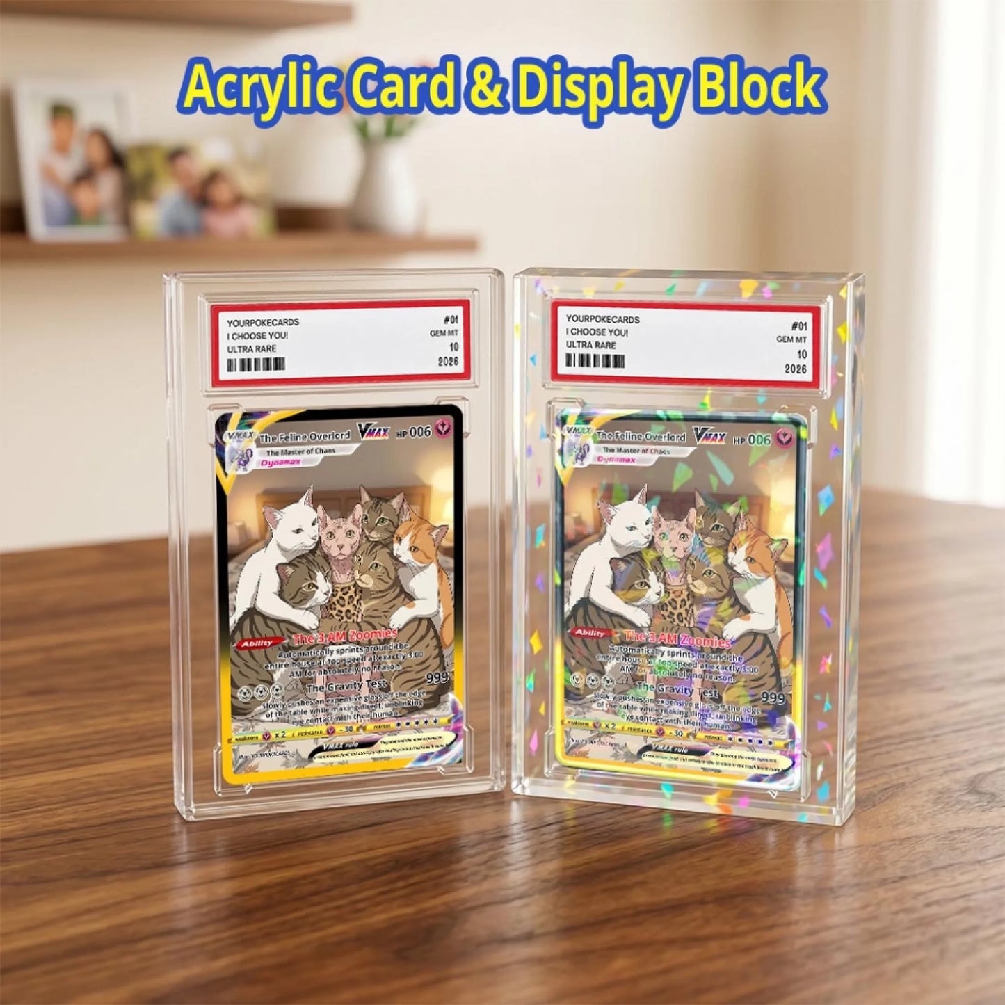 Custom Pokemon Cards Funny Cat Gift, Personalized Pokemon Card Custom Animated Style, Customizable Pokemon Cards - YPC-51 (4)