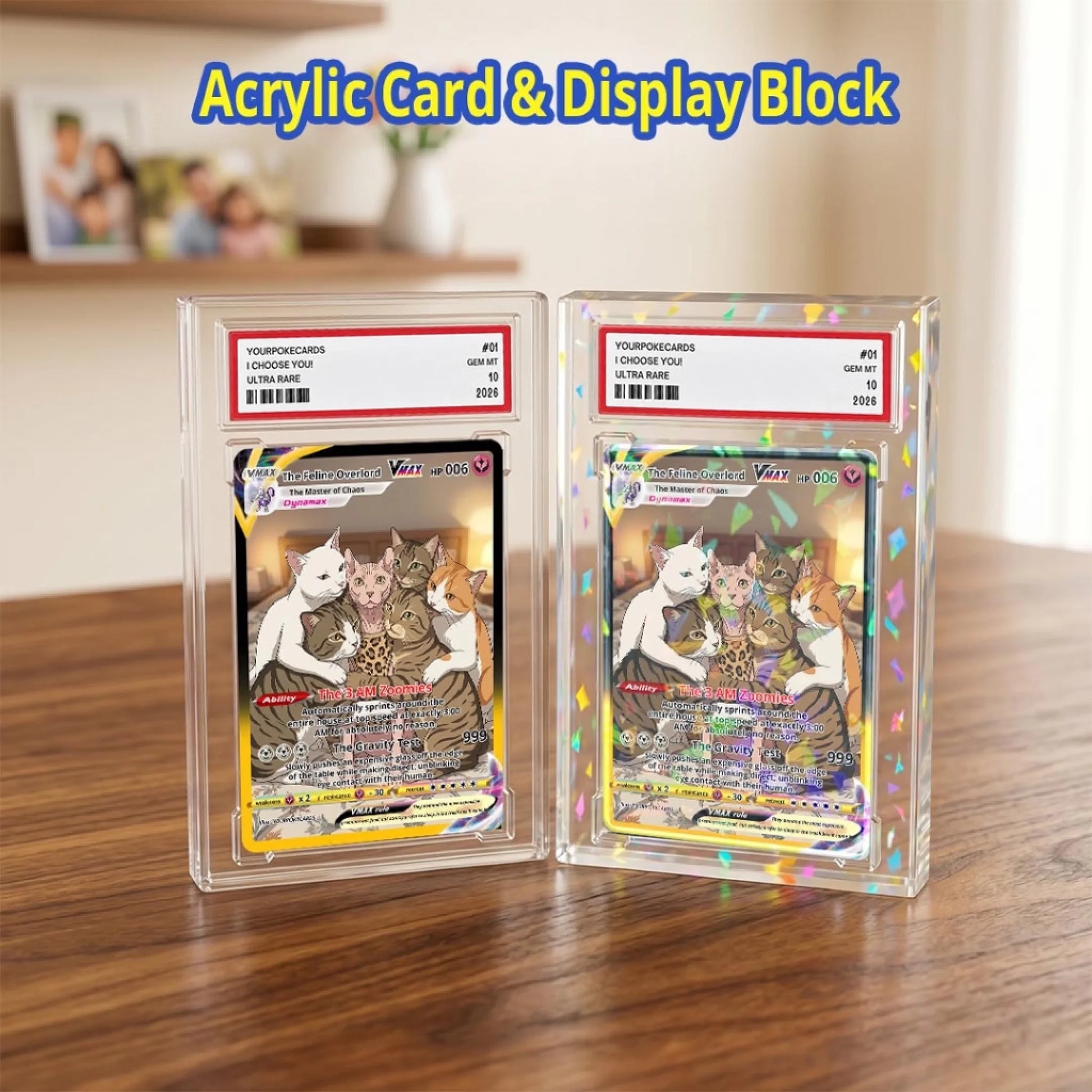 Custom Pokemon Cards Funny Cat Gift, Personalized Pokemon Card Custom Animated Style, Customizable Pokemon Cards - YPC-51 (4)