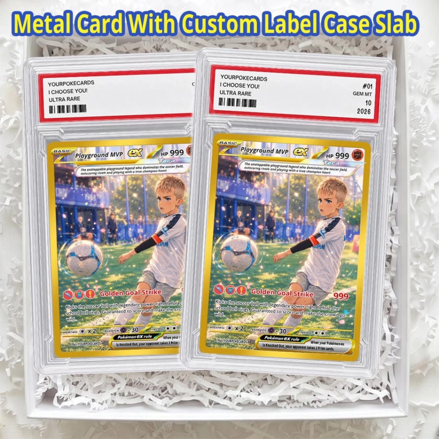 Custom Pokemon Card Youth Soccer MVP Gift, Personalized Kids Back to School Trading Card - YPC-74 (5)