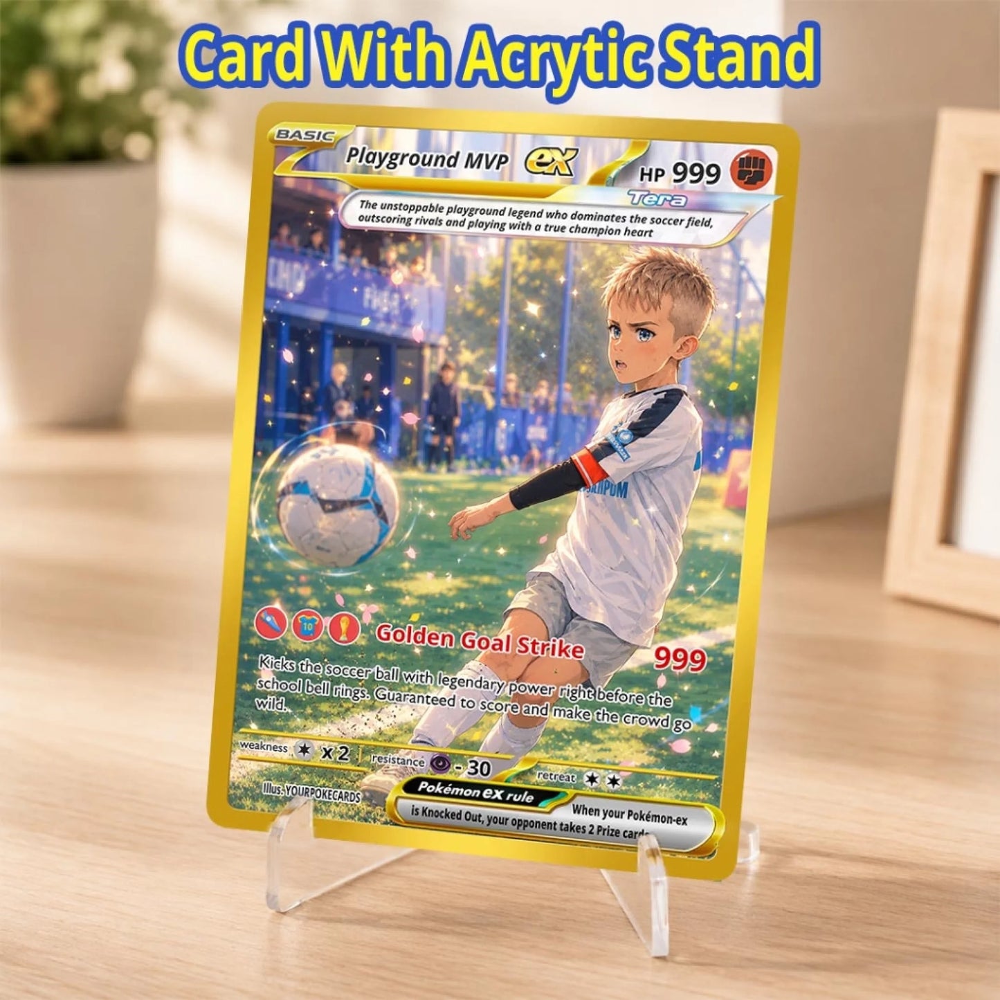 Custom Pokemon Card Youth Soccer MVP Gift, Personalized Kids Back to School Trading Card - YPC-74 (6)