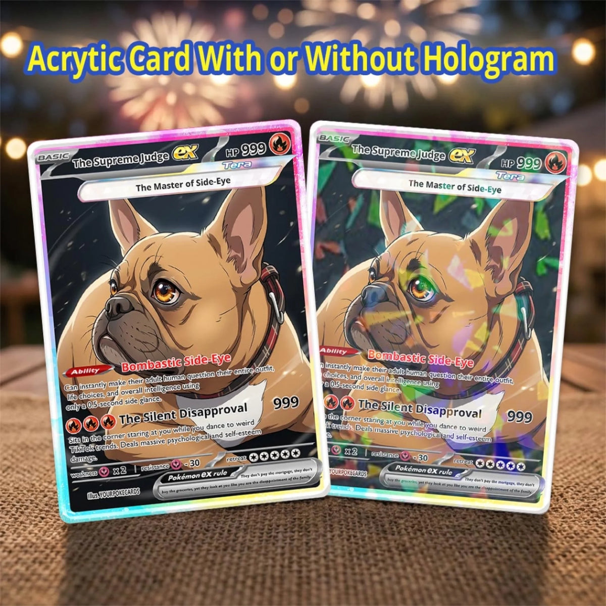Pet Pokemon Cards Custom Sassy Judgy Pet Gift, Custom Pokemon Card Pet Animated Style, Customized Pokemon Cards - YPC-63 (2)