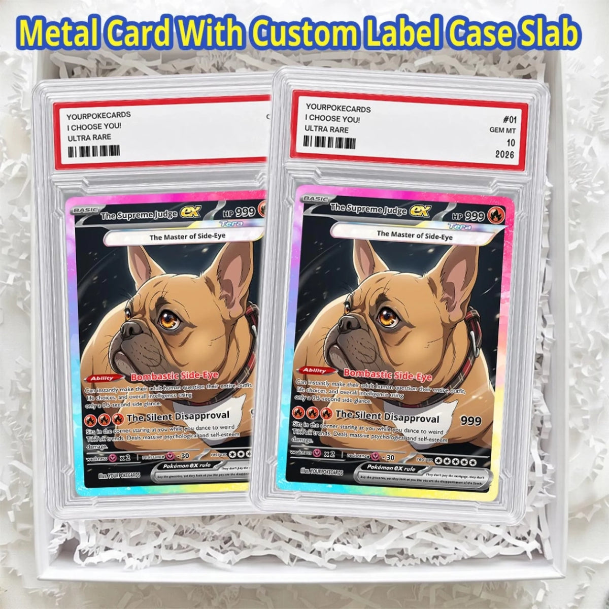 Pet Pokemon Cards Custom Sassy Judgy Pet Gift, Custom Pokemon Card Pet Animated Style, Customized Pokemon Cards - YPC-63 (5)